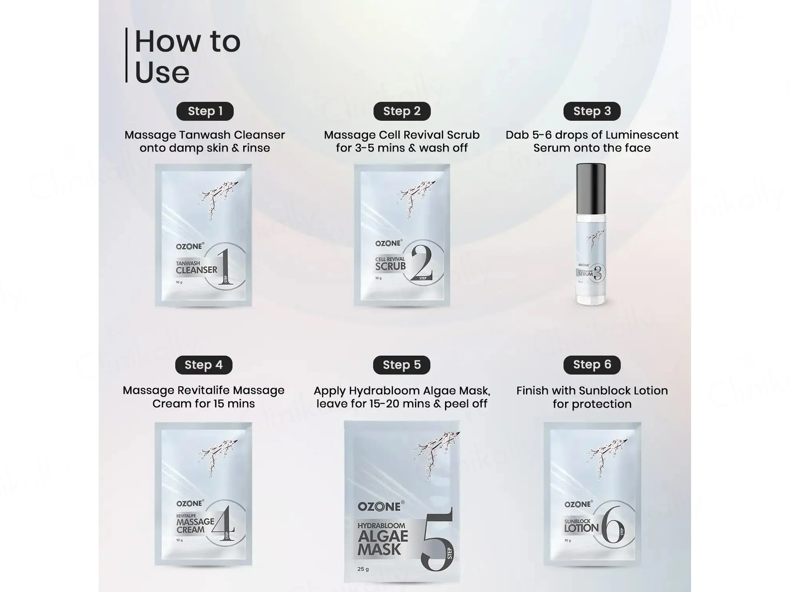 Ozone Radiant Platinum Facial Kit - Image 6