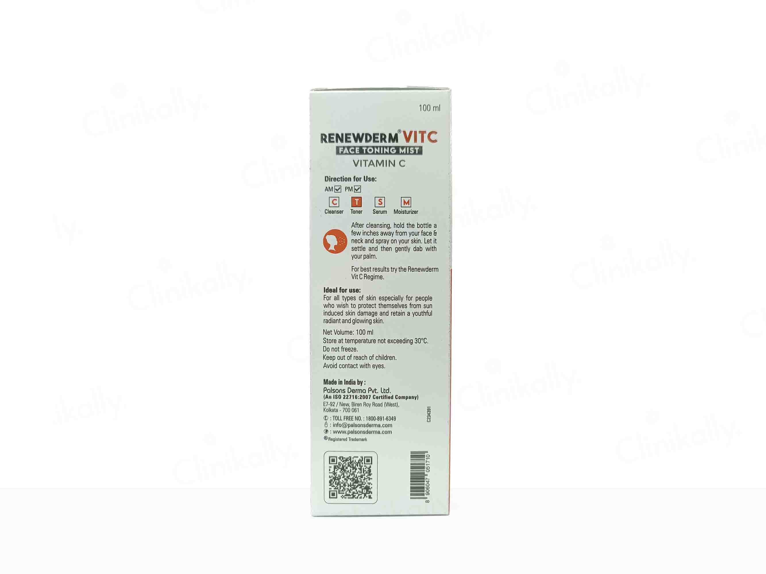 Palsons Renewderm Vit C Face Toning Mist - Image 4