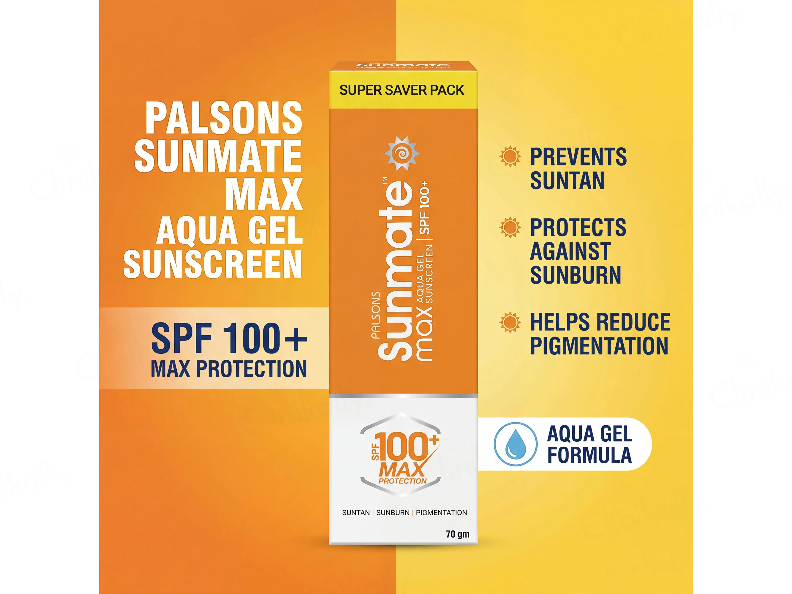 Palsons Sunmate Max Aqua Gel Sunscreen SPF 100+ - Image 5