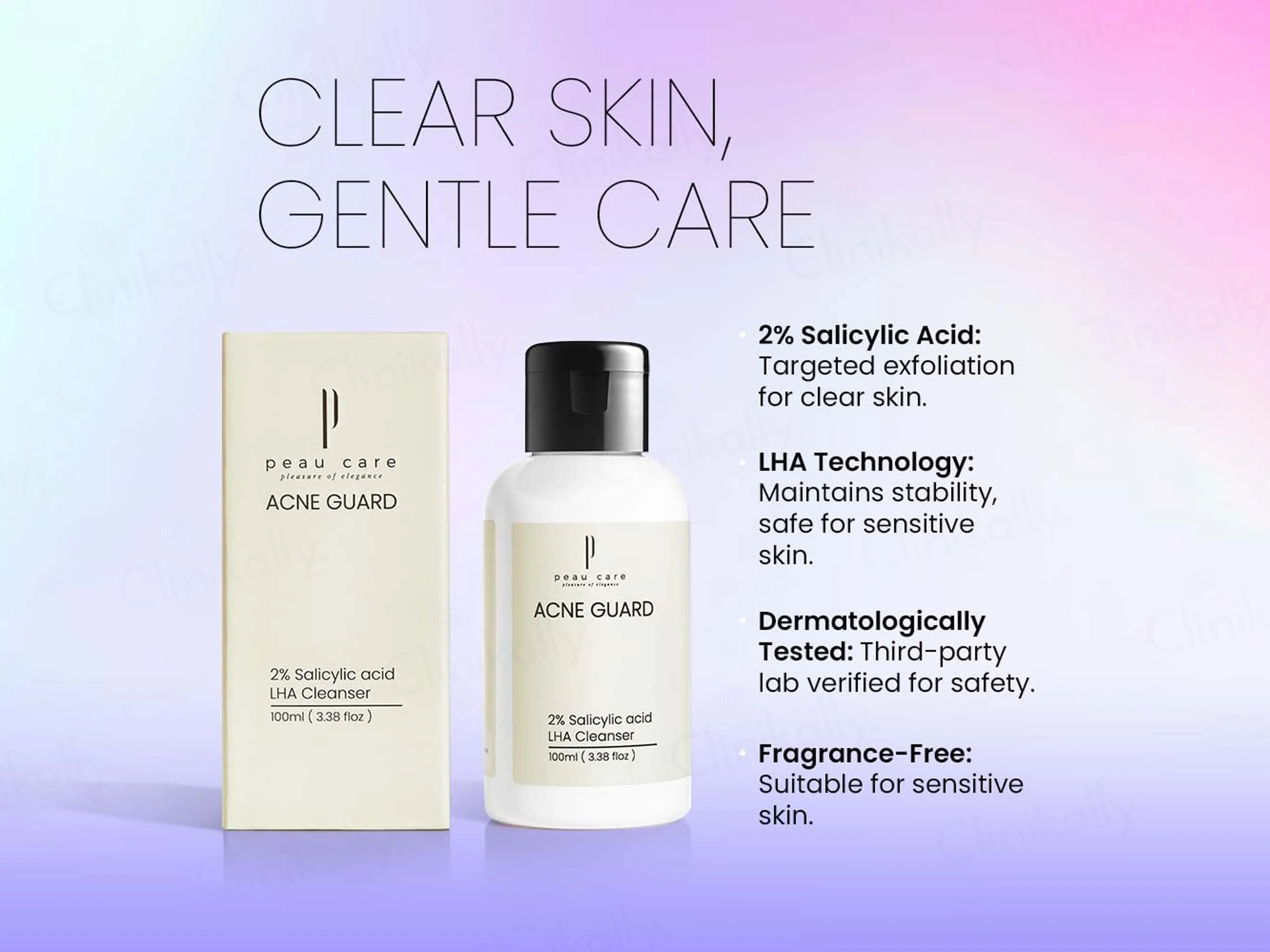 Peau Care Acne Guard 2% Salicylic Acid Cleanser - Image 2