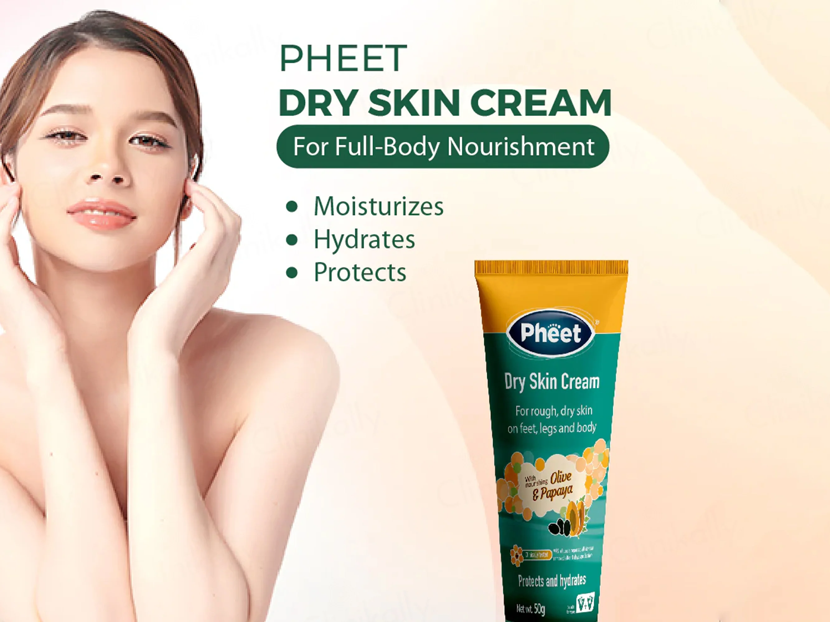 Pheet Dry Skin Cream With Olive & Papaya - Image 4