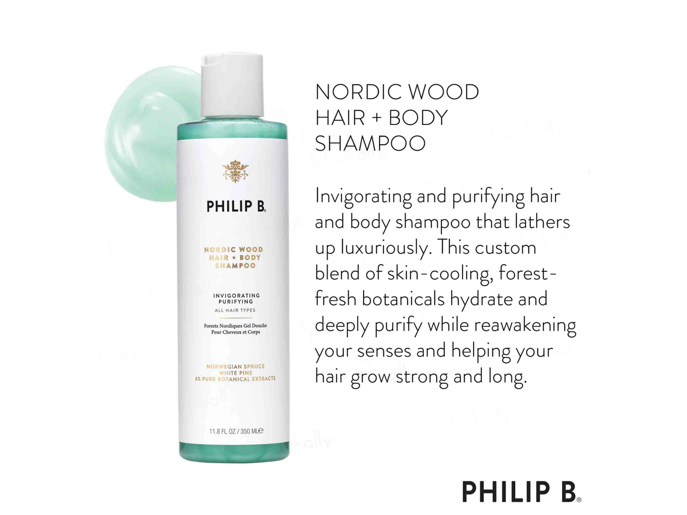 Philip B Nordic Wood Hair + Body Shampoo - Image 6