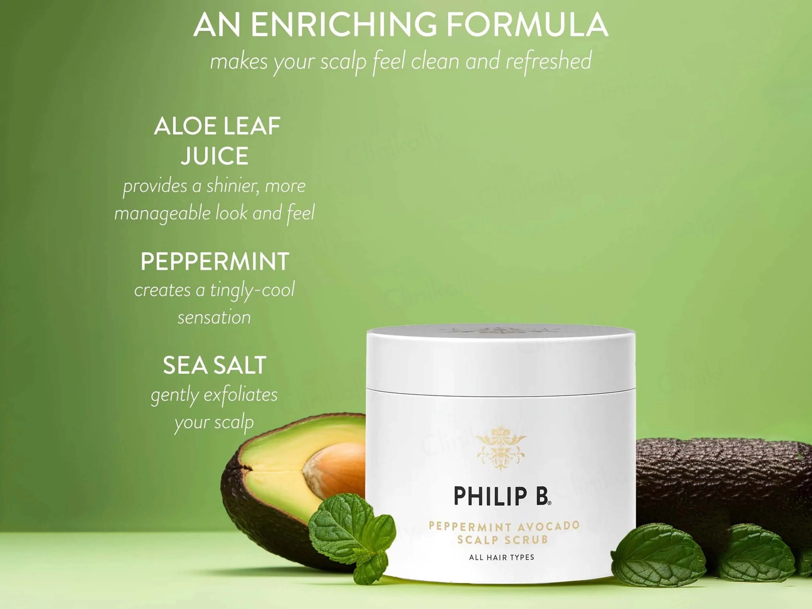 Philip B Peppermint Avocado Scalp Scrub - Image 4