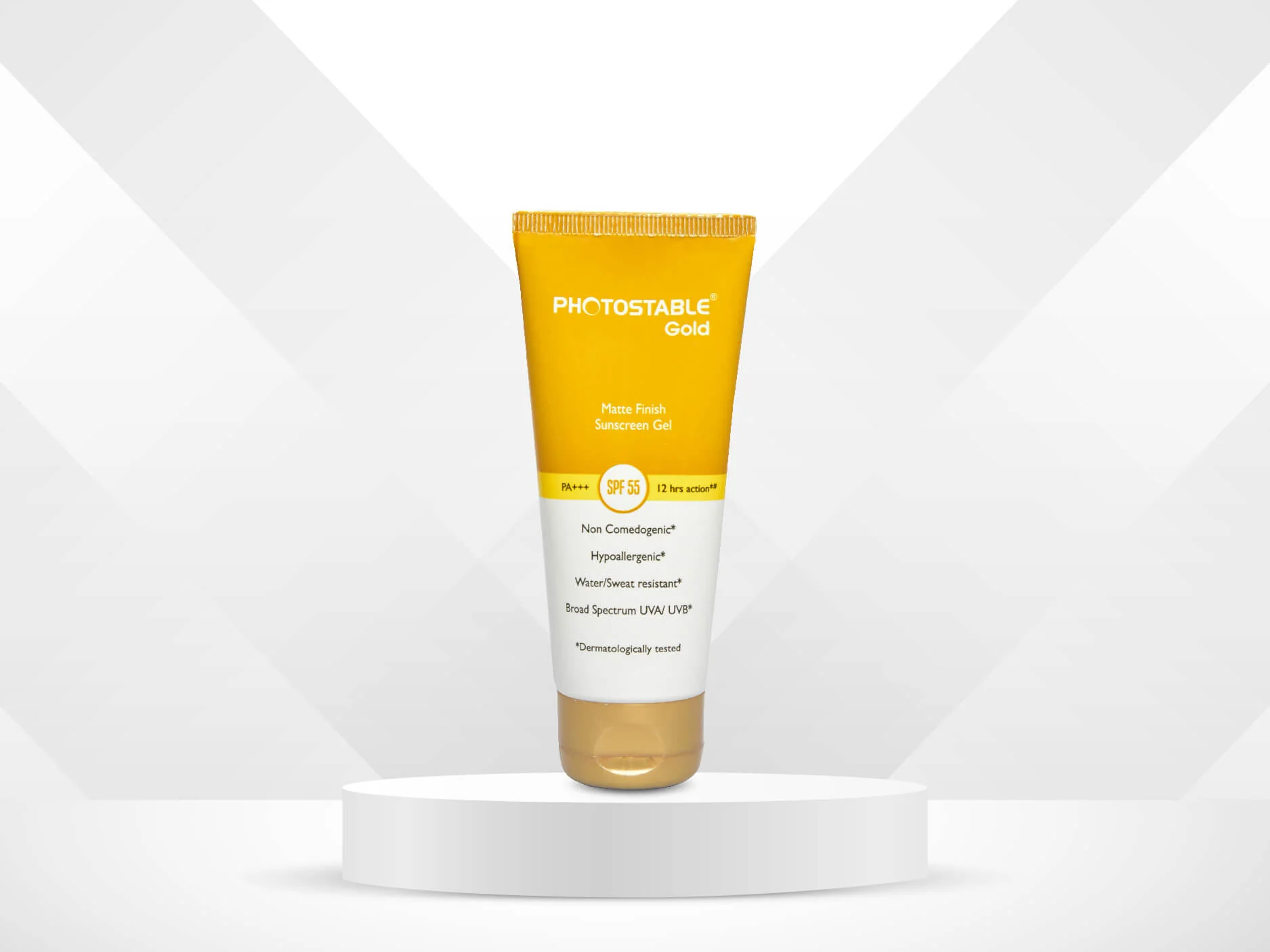 Photostable Gold Matte Finish Sunscreen Gel SPF 55 - Image 3