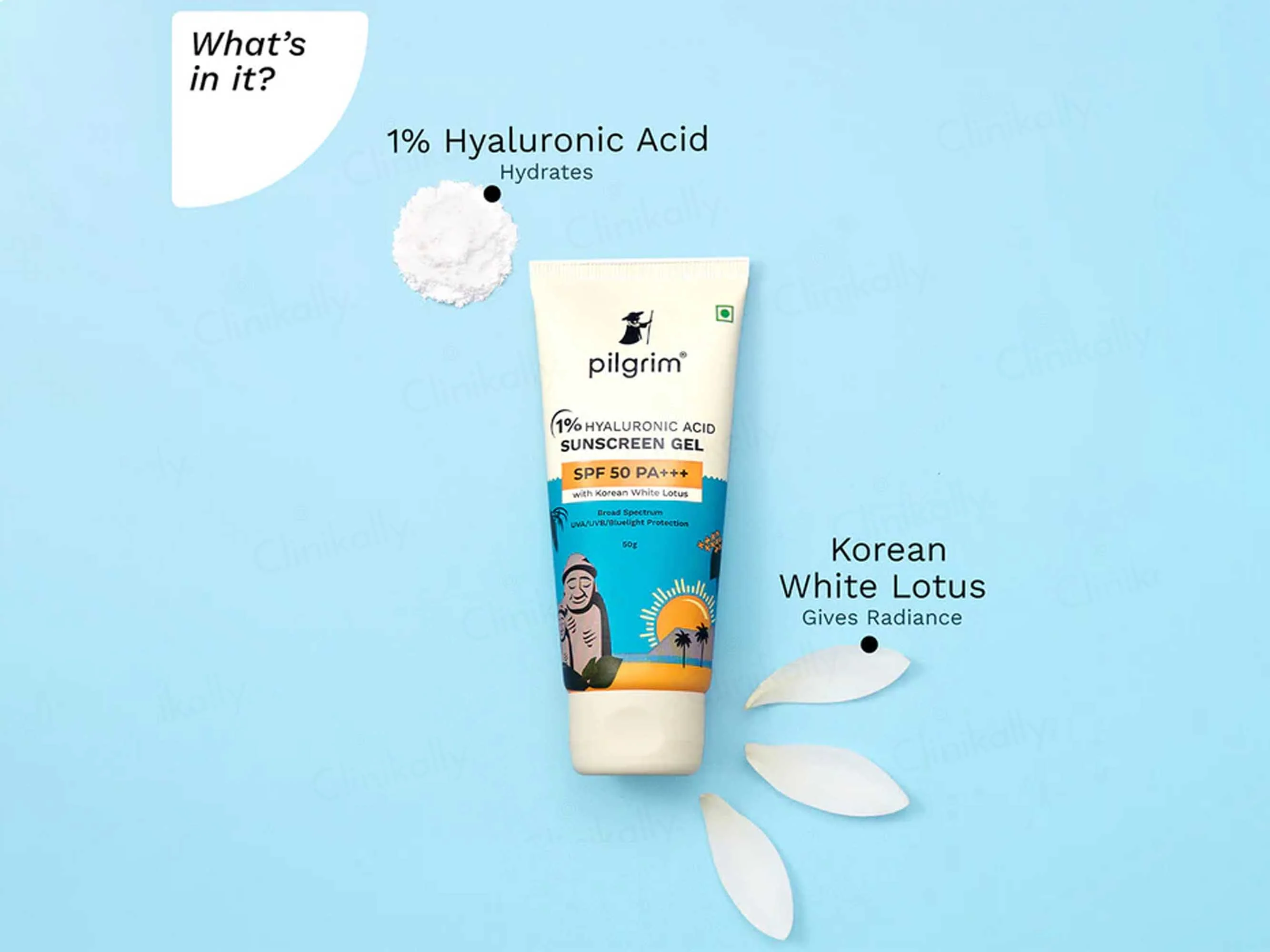 Pilgrim 1% Hyaluronic Acid Sunscreen Gel SPF 50 PA+++ - Image 4