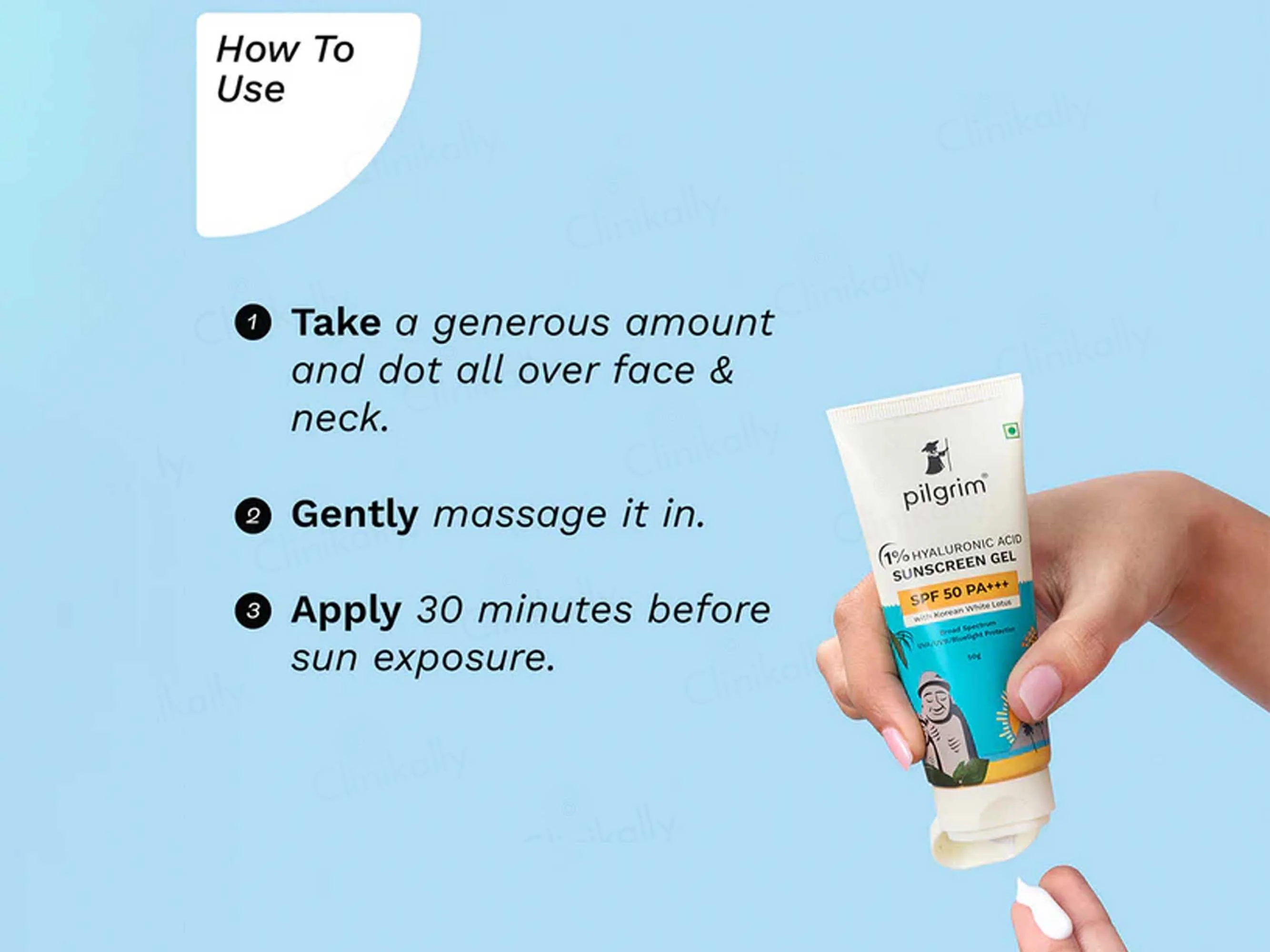Pilgrim 1% Hyaluronic Acid Sunscreen Gel SPF 50 PA+++ - Image 6