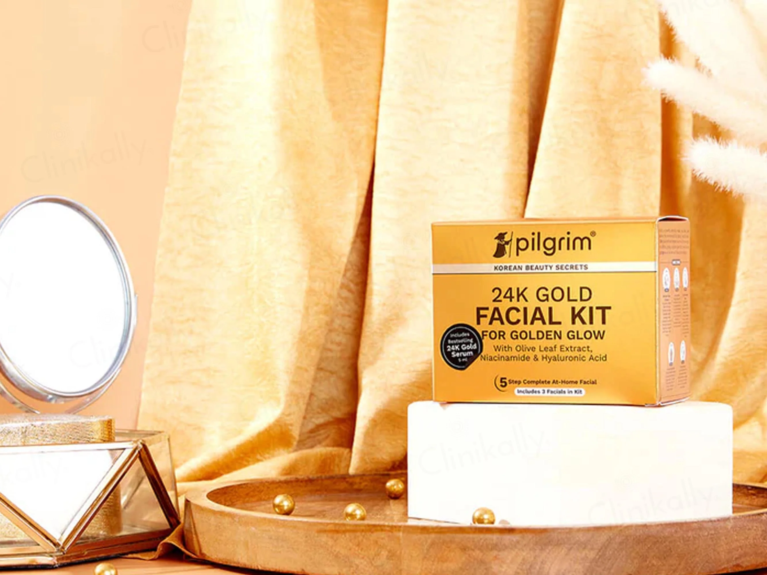 Pilgrim 24K Gold Facial Kit For Golden Glow - Image 4