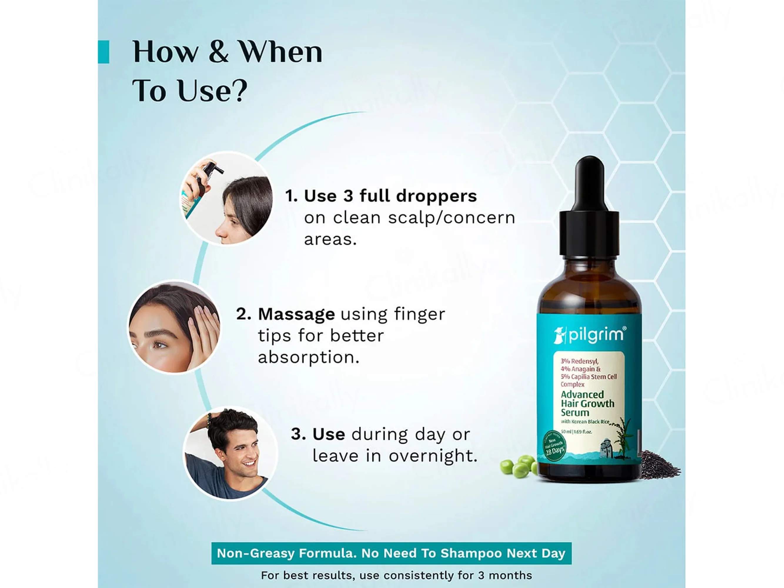 Pilgrim 3% Redensyl & 4% Anagain Advanced Hair Growth Serum With Korean Black Rice - Image 11