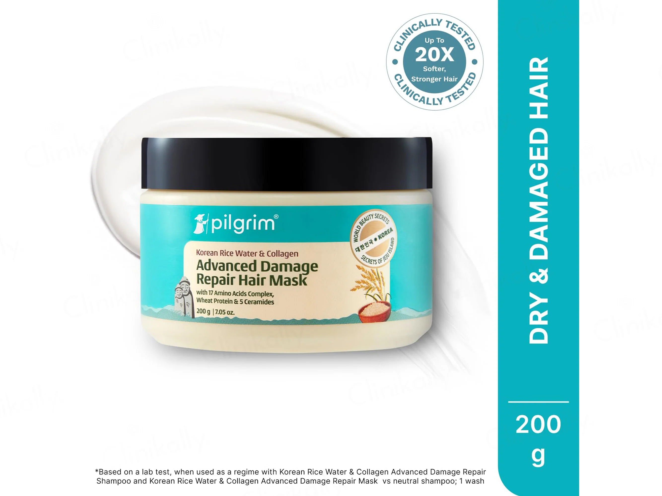 Pilgrim Korean Rice Water & Collagen Advanced Damaged Repair Hair Mask - Image 2