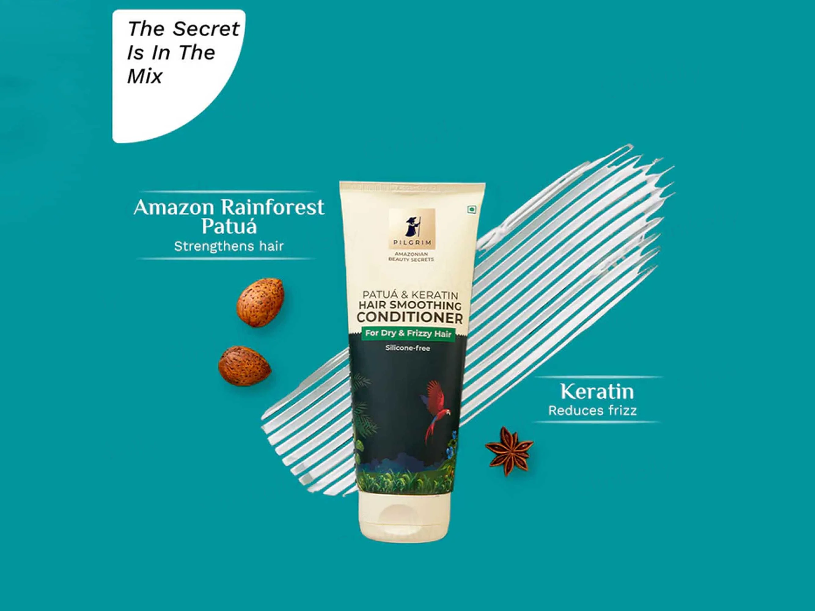 Pilgrim Patuá & Keratin Hair Smoothening Conditioner - Image 2