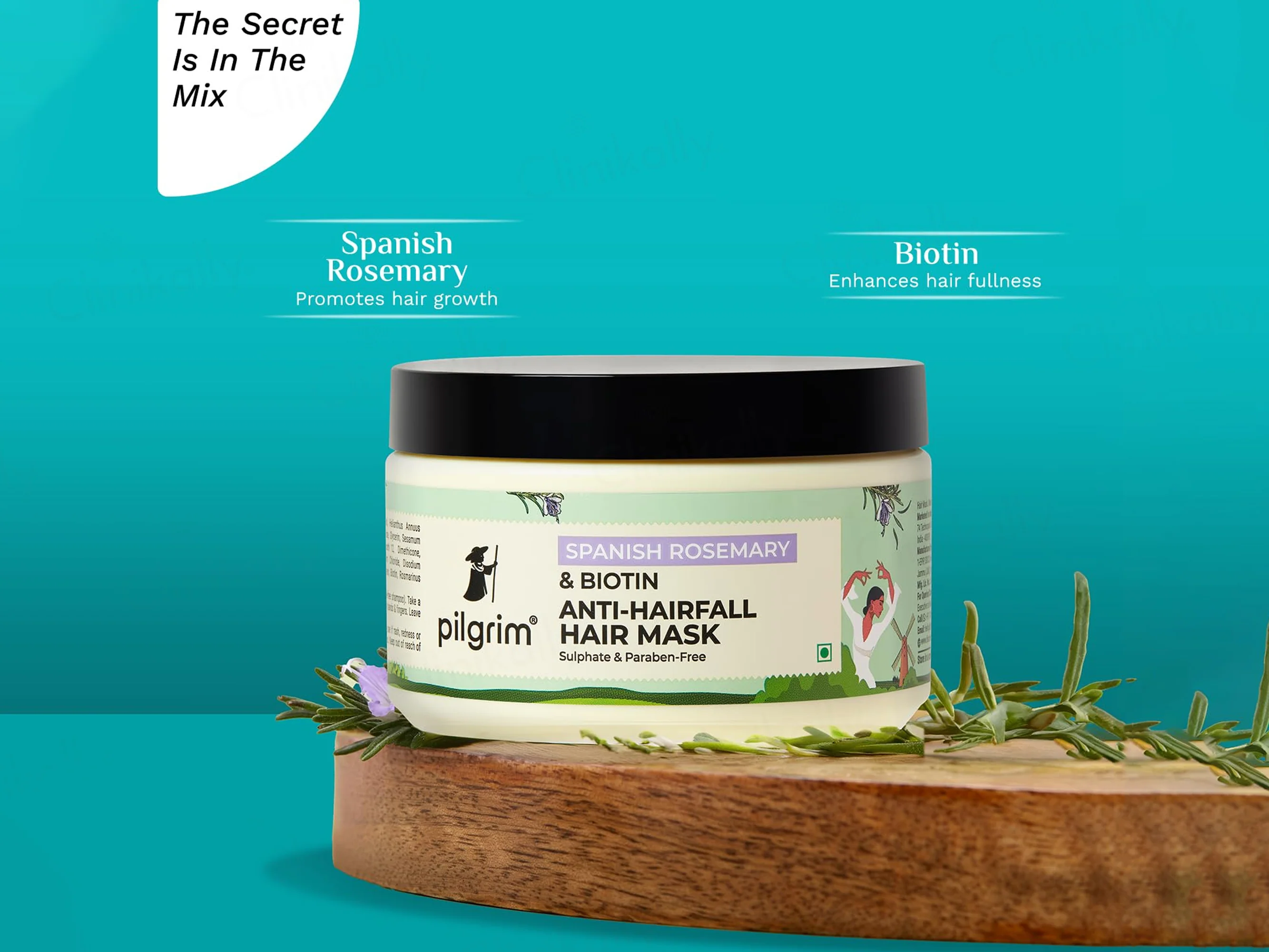 Pilgrim Spanish Rosemary & Biotin Anti-Hairfall Hair Mask - Image 2