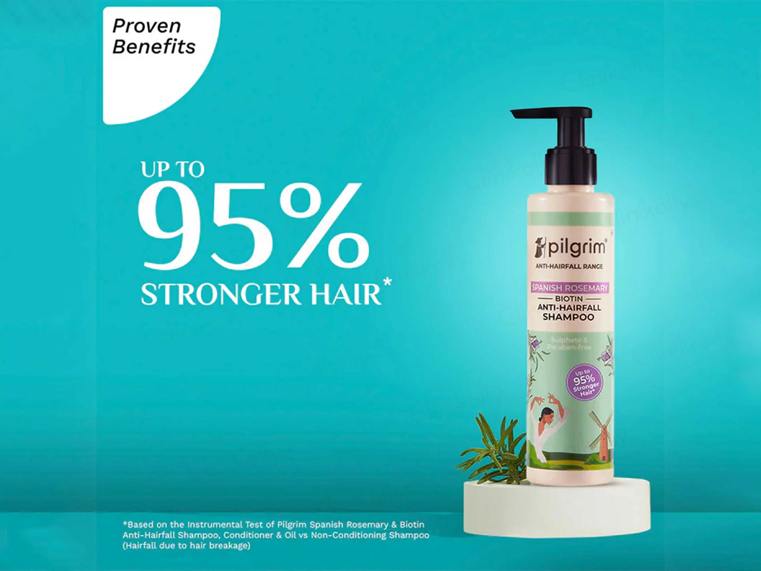 Pilgrim Spanish Rosemary & Biotin Anti-Hairfall Shampoo - Image 3