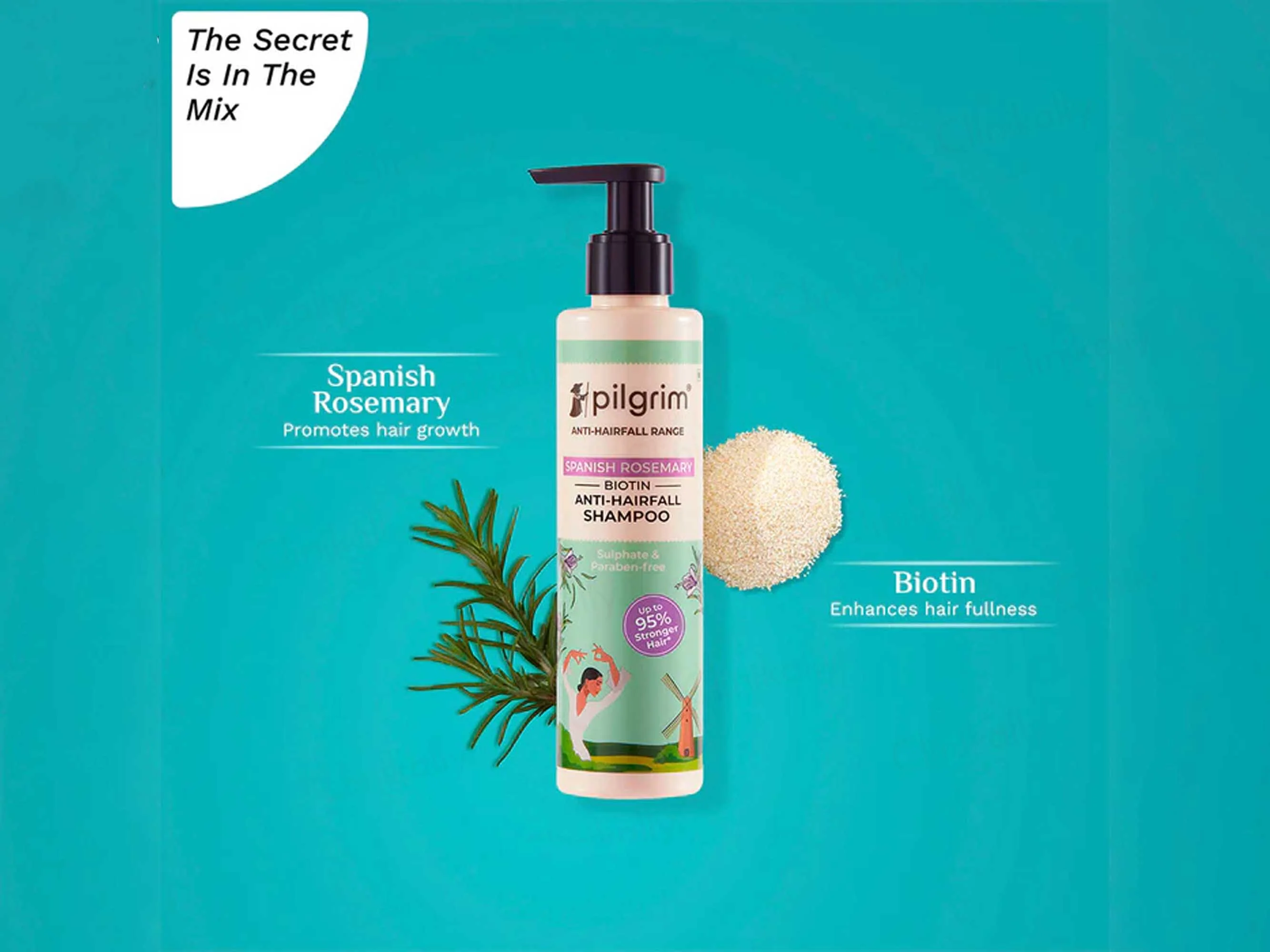 Pilgrim Spanish Rosemary & Biotin Anti-Hairfall Shampoo - Image 7