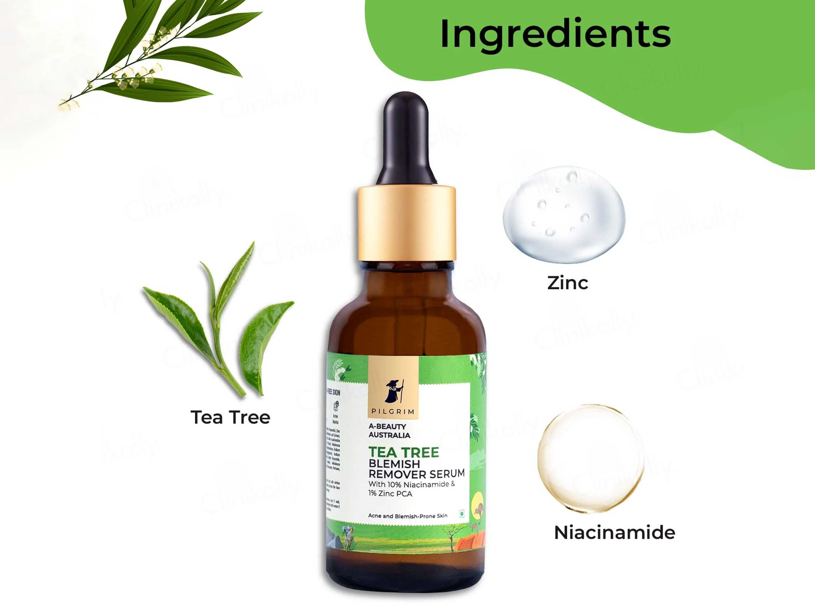 Pilgrim Tea Tree & 10% Niacinamide Blemish Remover Serum - Image 5