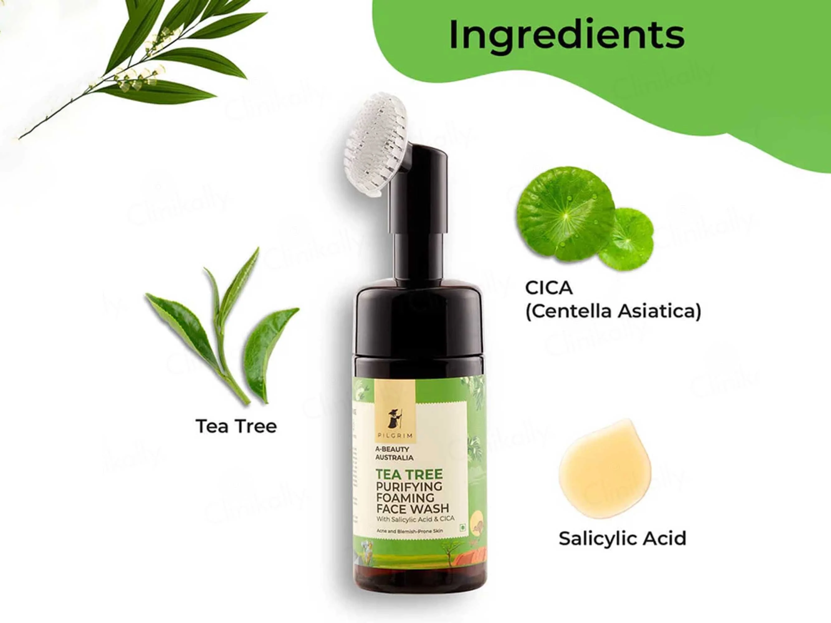 Pilgrim Tea Tree Purifying Foaming Face Wash - Image 2