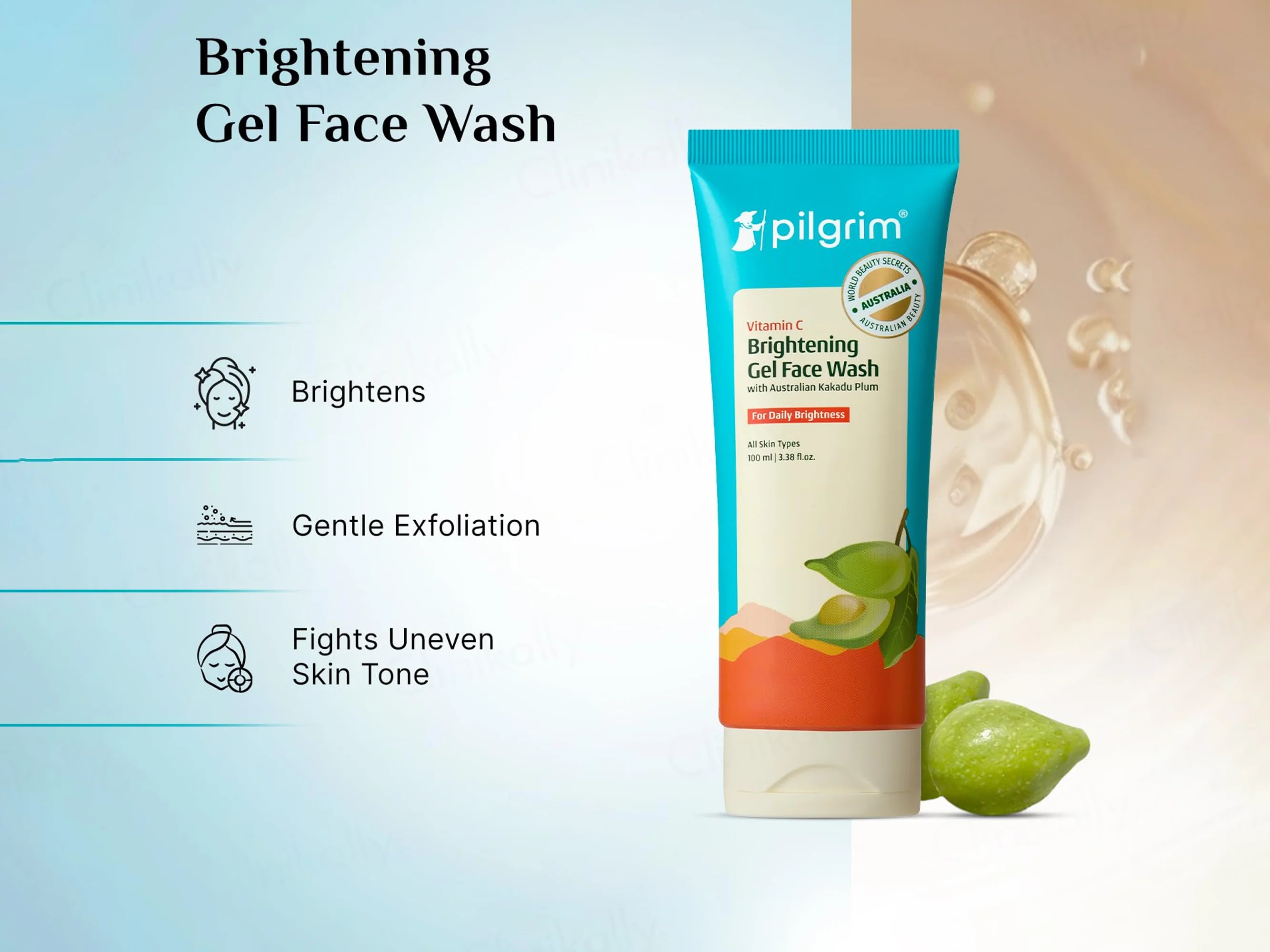Pilgrim Vitamin C Brightening Gel Face Wash - Image 2