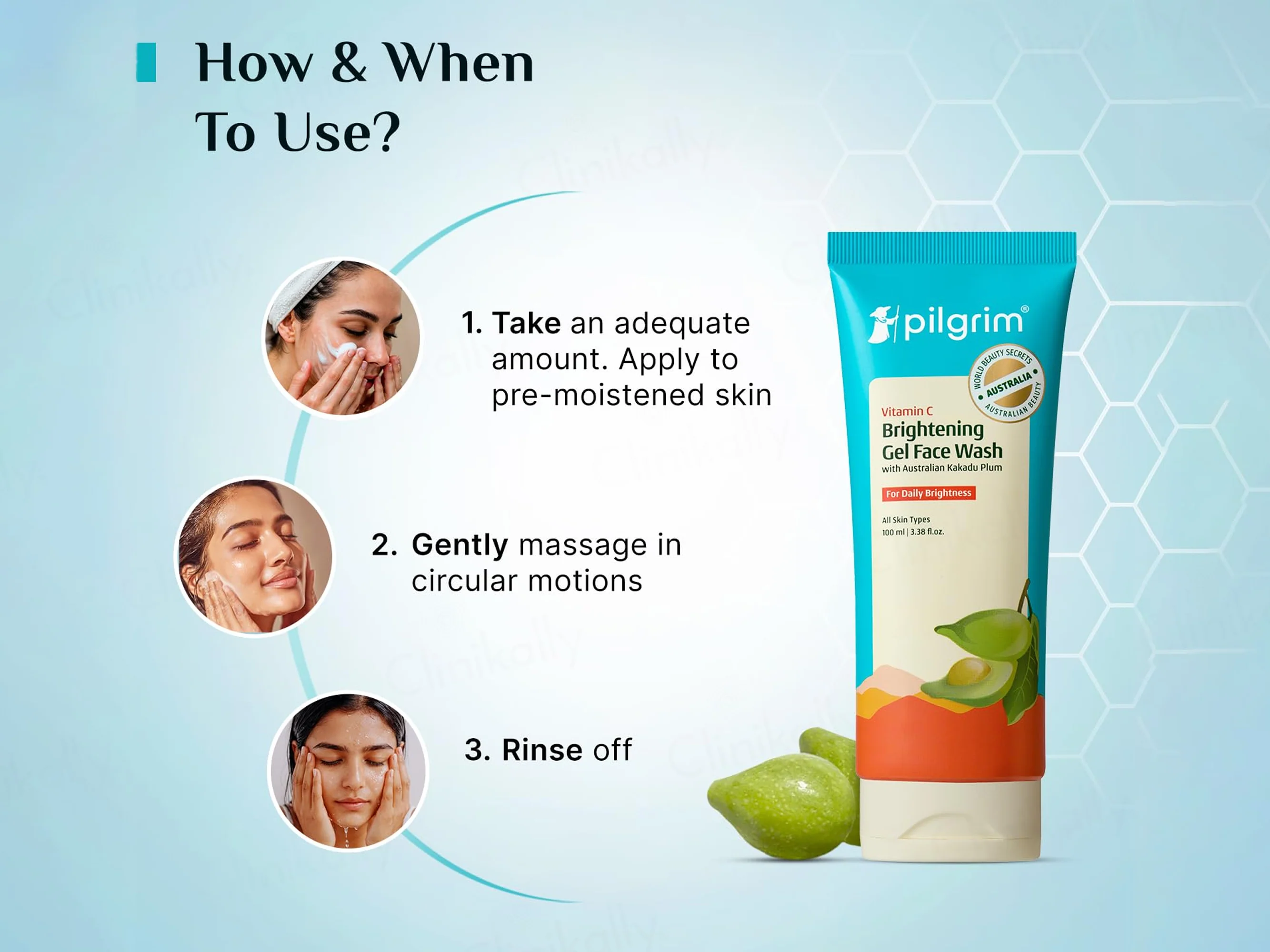Pilgrim Vitamin C Brightening Gel Face Wash - Image 5