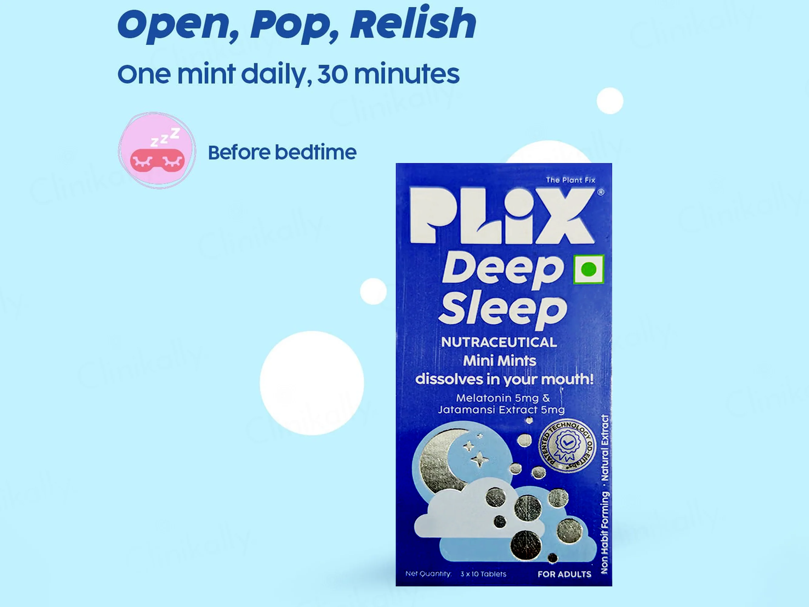 Plix Deep Sleep Nutraceuticals Mini Mints Tablet - Image 5
