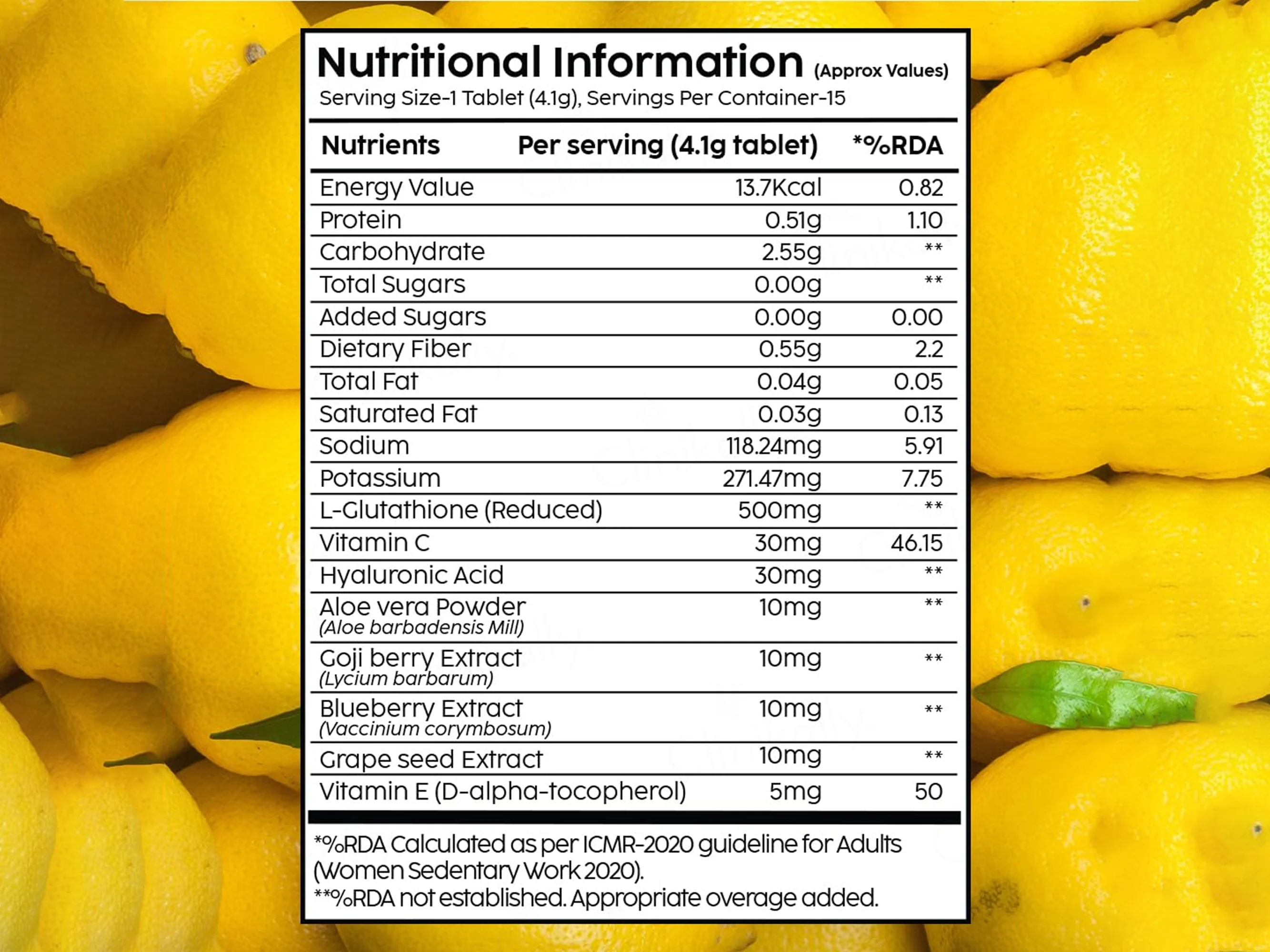 Plix Glowy Skin Effervescent Tablet - Lemon Flavour - Image 7