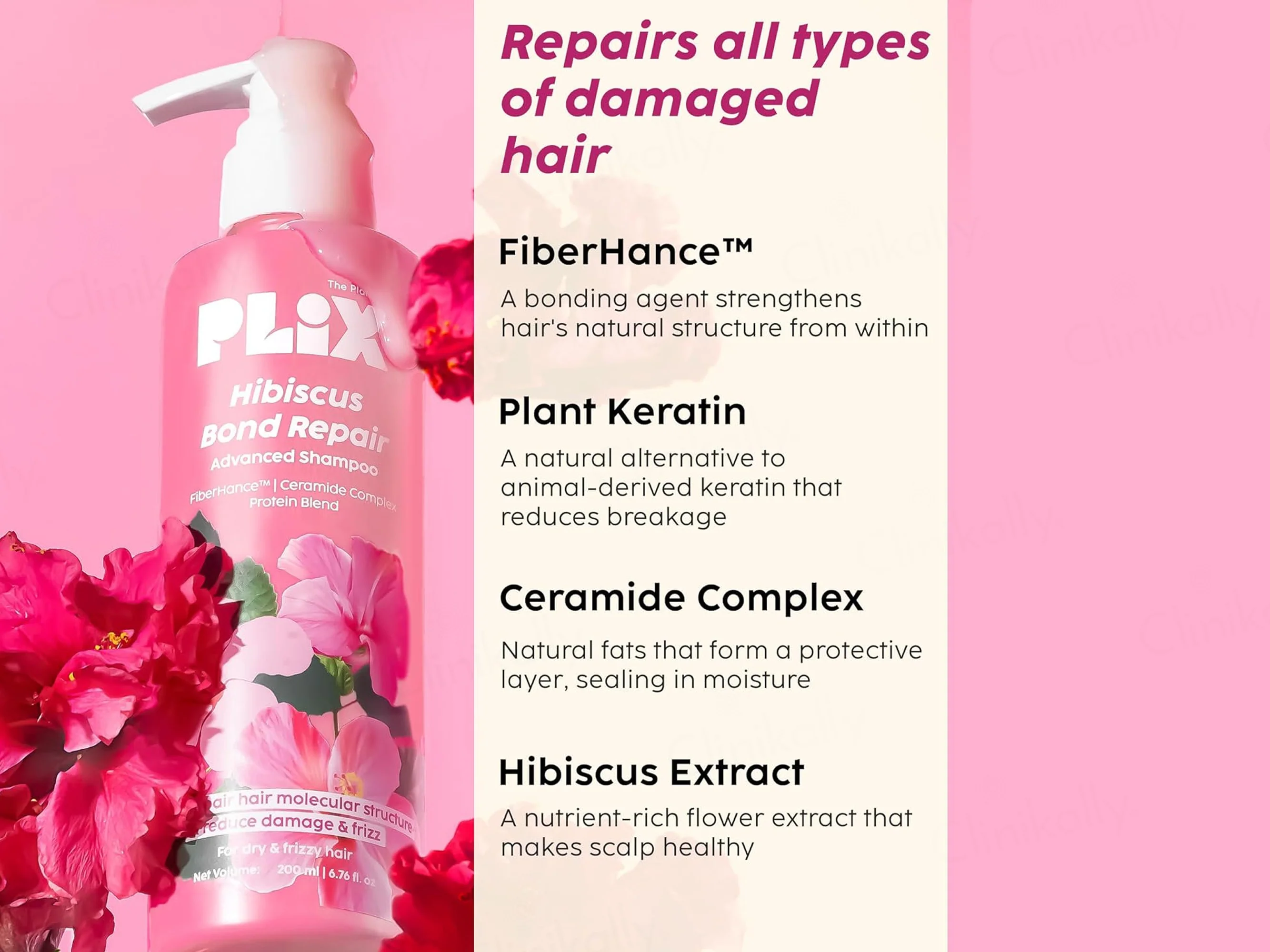 Plix Hibiscus Bond Repair Advanced Shampoo - Image 3