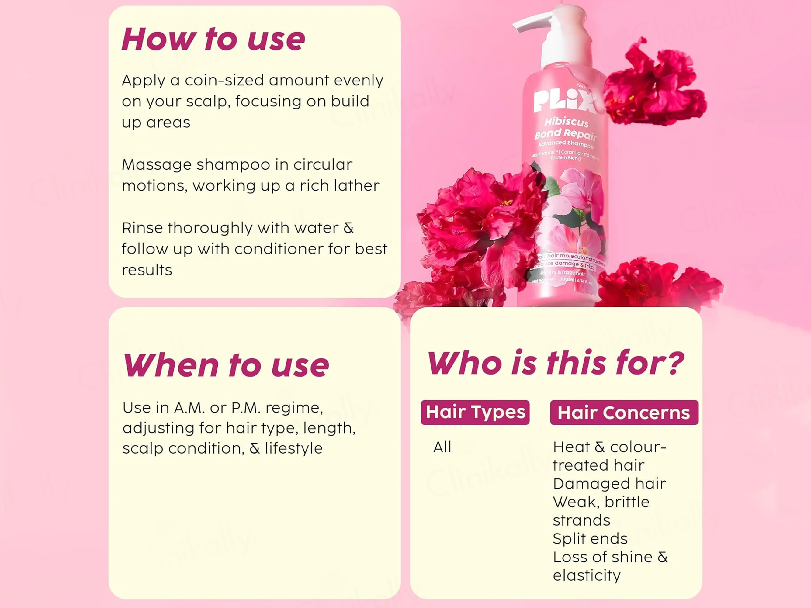 Plix Hibiscus Bond Repair Advanced Shampoo - Image 8