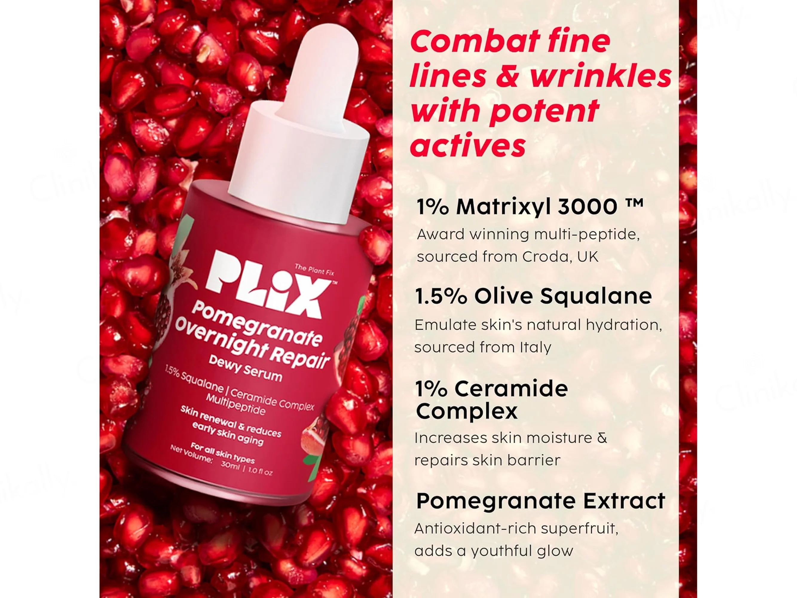 Plix Pomegranate Overnight Repair Dewy Serum - Image 3