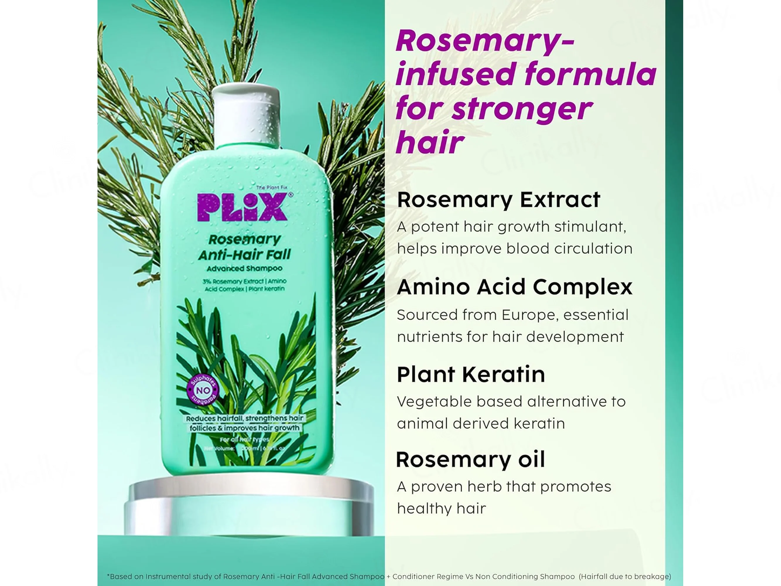 Plix Rosemary Anti-Hair Fall Advancved Shampoo - Image 5