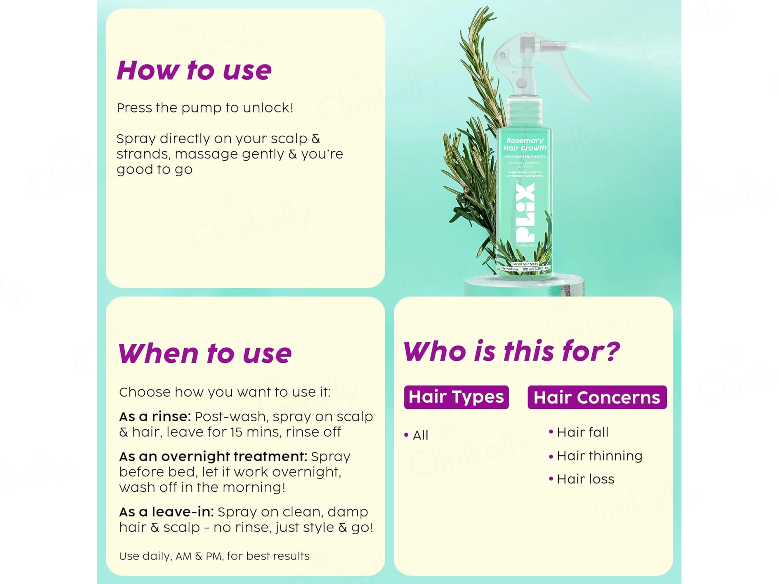 Plix Rosemary Hair Growth Advanced Spray - Image 6