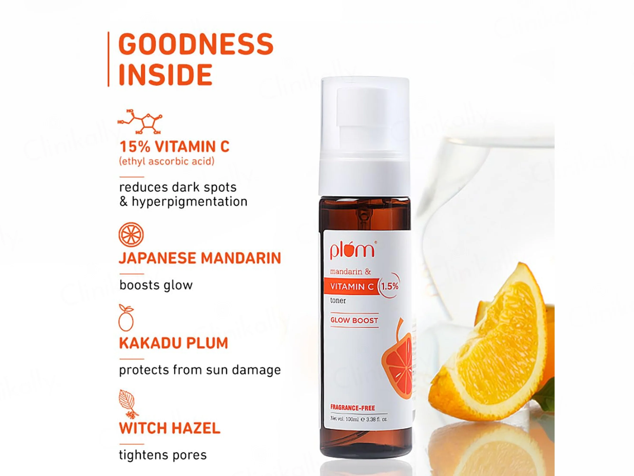 Plum 1.5% Vitamin C Glow Boost Face Toner With Mandarin - Image 4