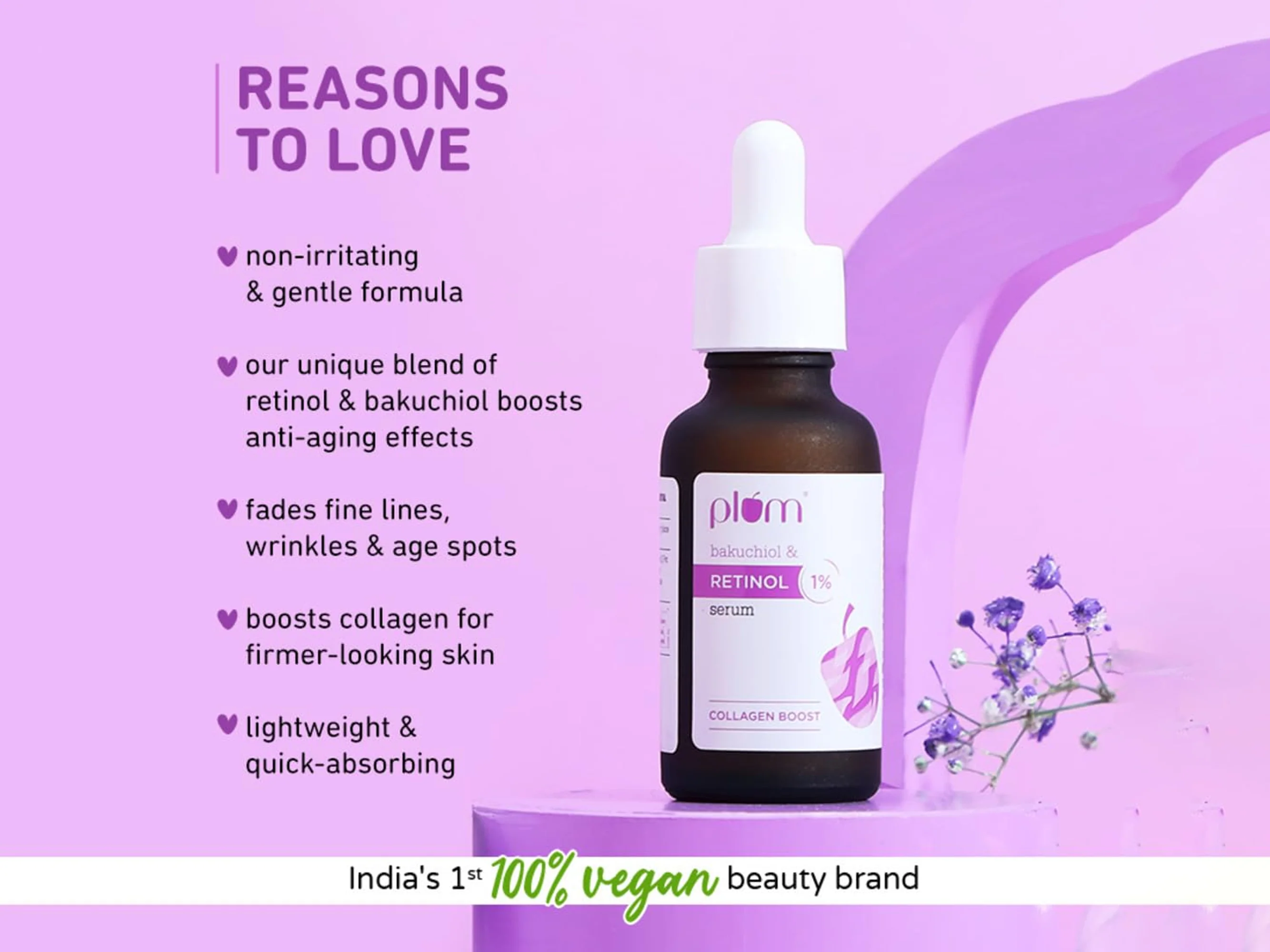 Plum 1% Retinol Collagen Boost Face Serum With Bakuchiol - Image 2