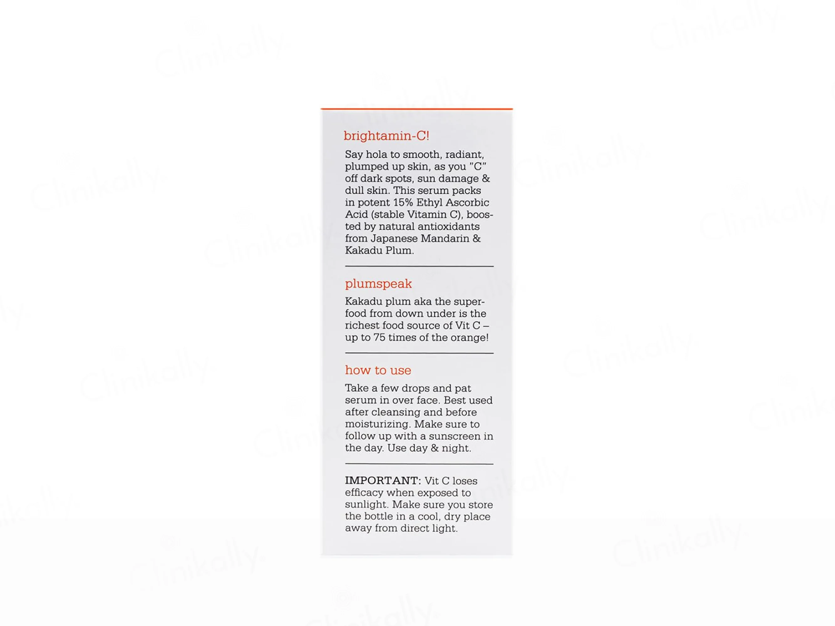 Plum 15% Vitamin C Glow Boost Face Serum With Mandarin - Image 3