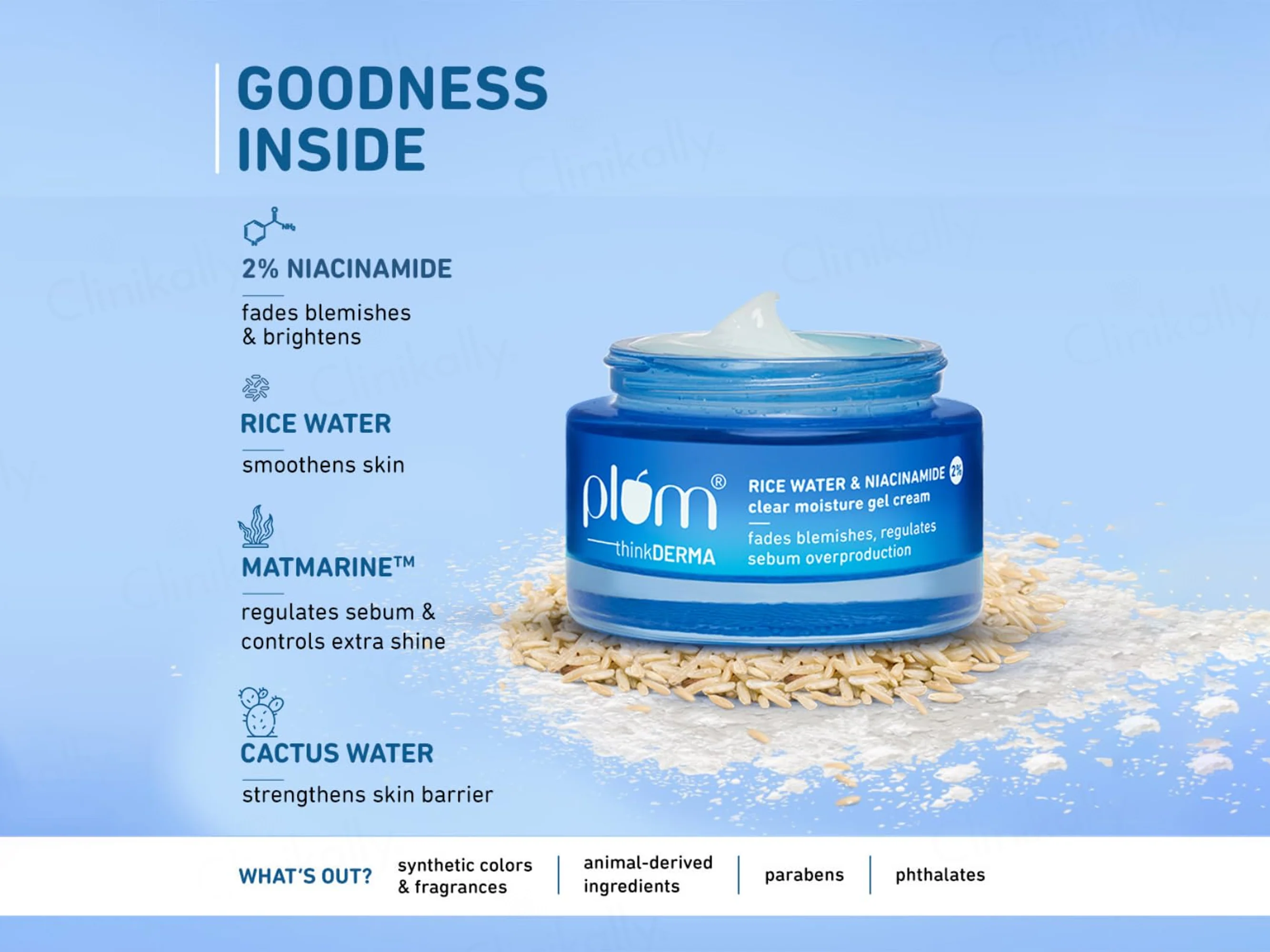 Plum 2% Niacinamide Clear Moisture Gel Cream With Rice Water - Image 7