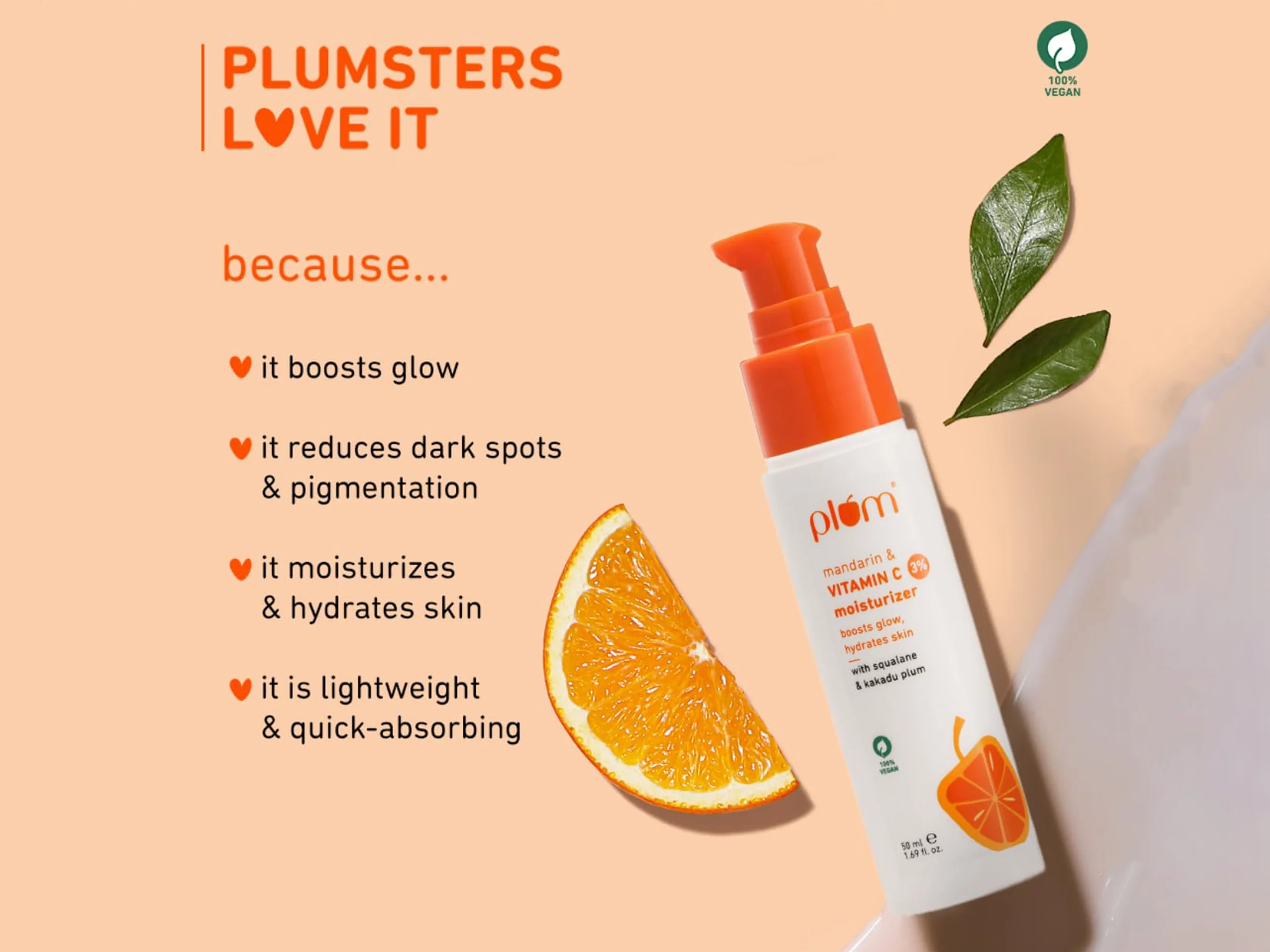 Plum 3% Vitamin C Glow Boost Moisturizer With Mandarin - Image 2