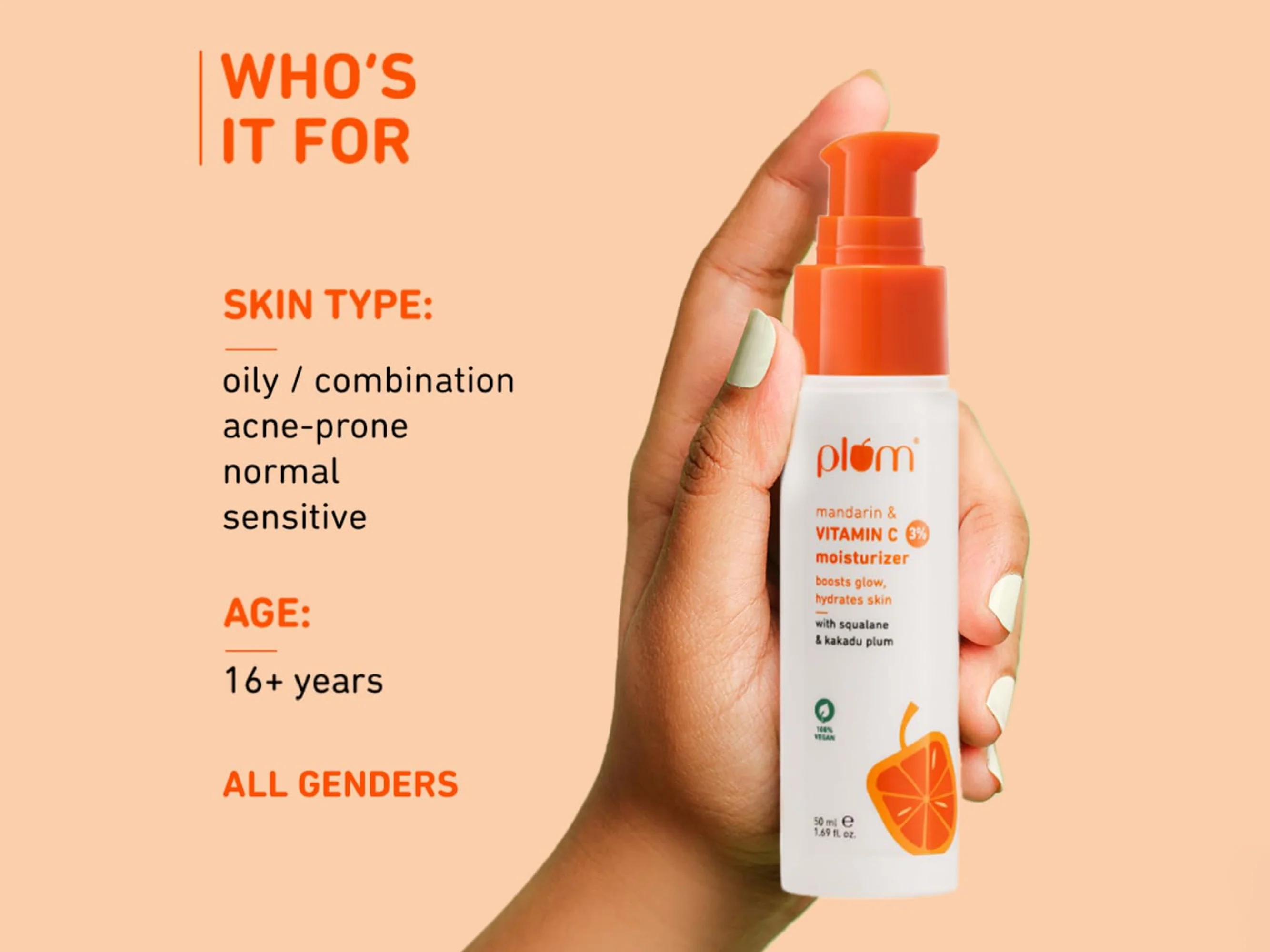 Plum 3% Vitamin C Glow Boost Moisturizer With Mandarin - Image 3