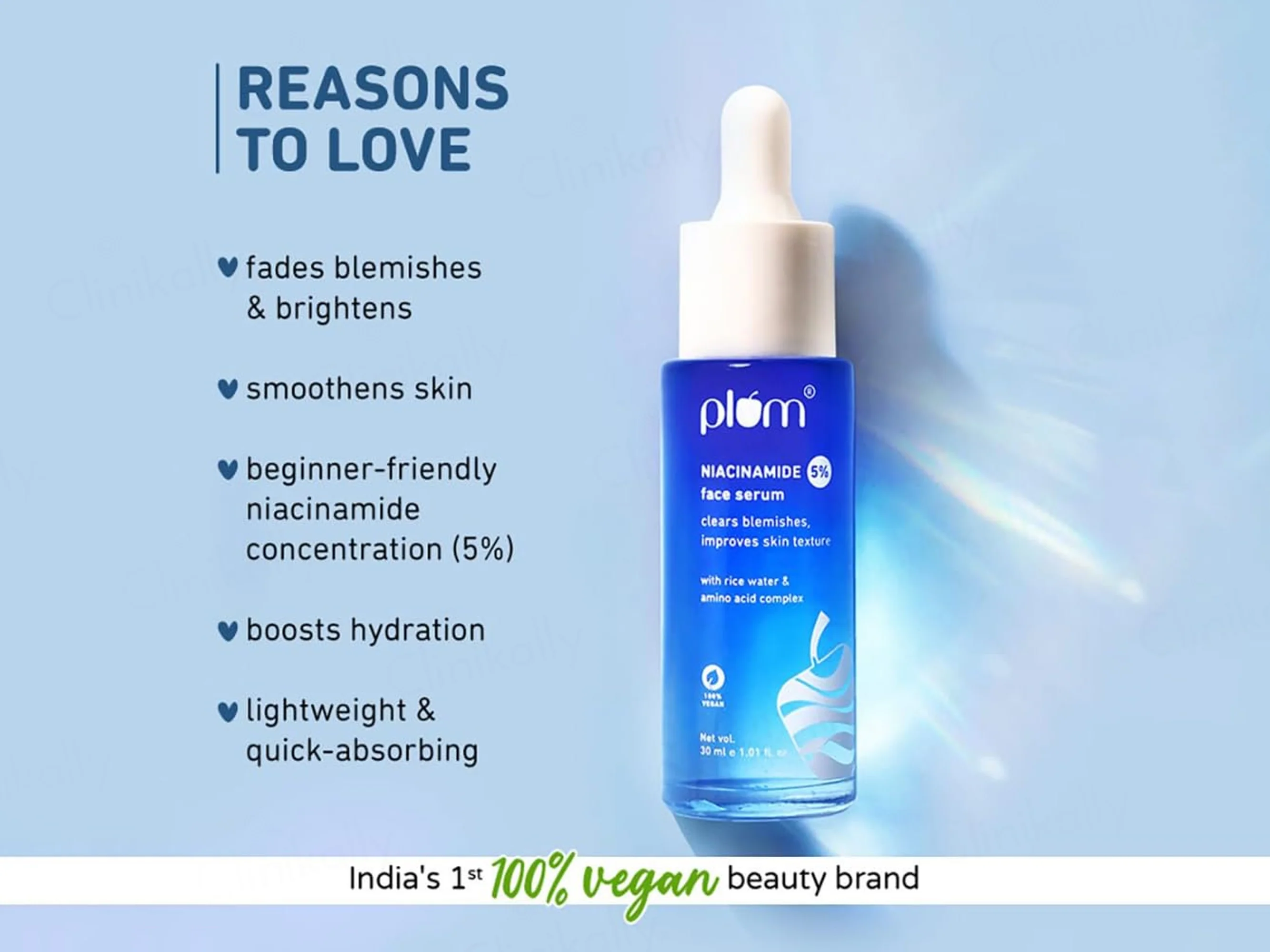 Plum 5% Niacinamide Face Serum With Rice Water & Amino Acid Complex - Image 2