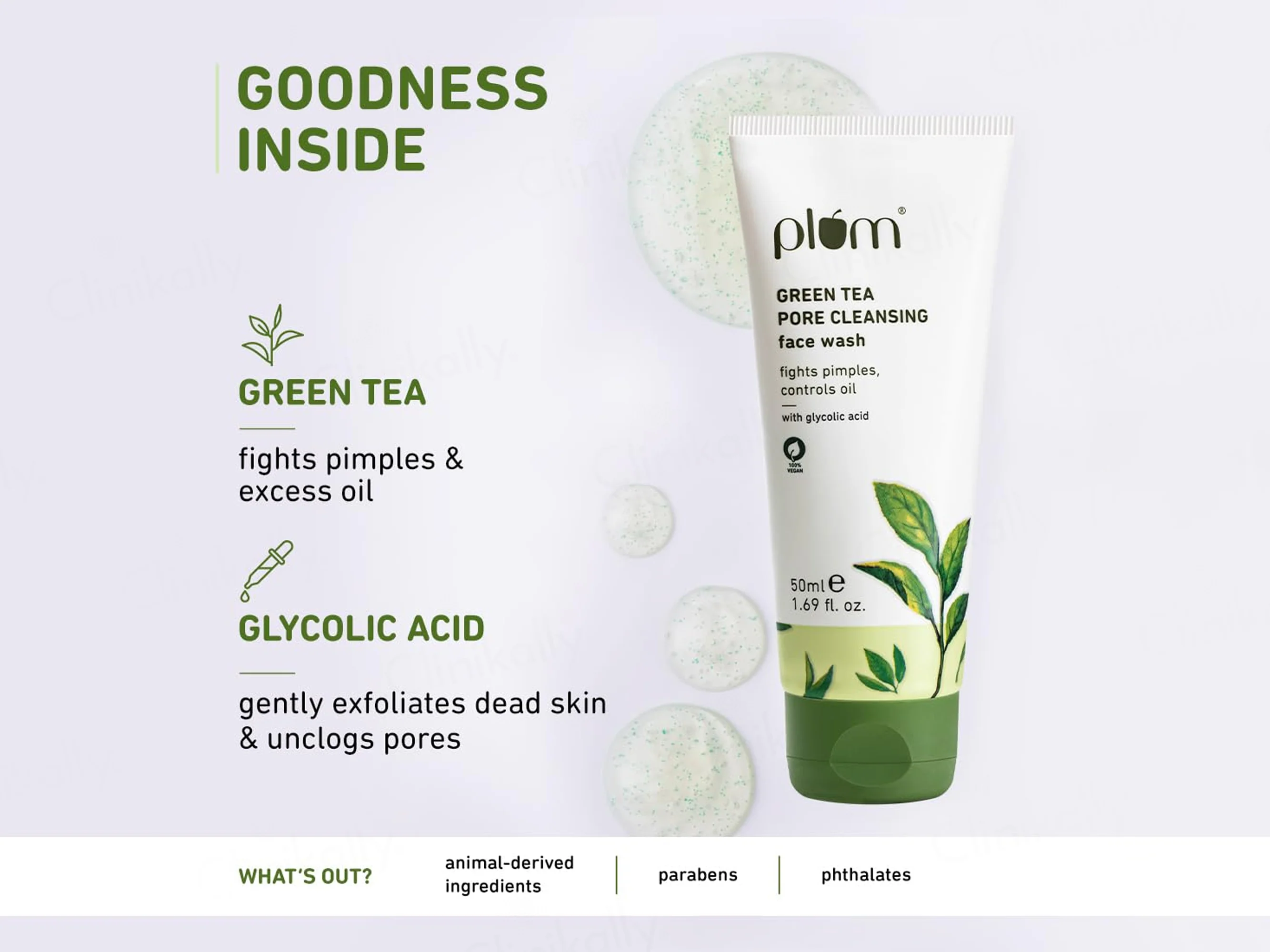 Plum Green Tea Pore Cleansing Face Wash With Glycolic Acid - Image 3