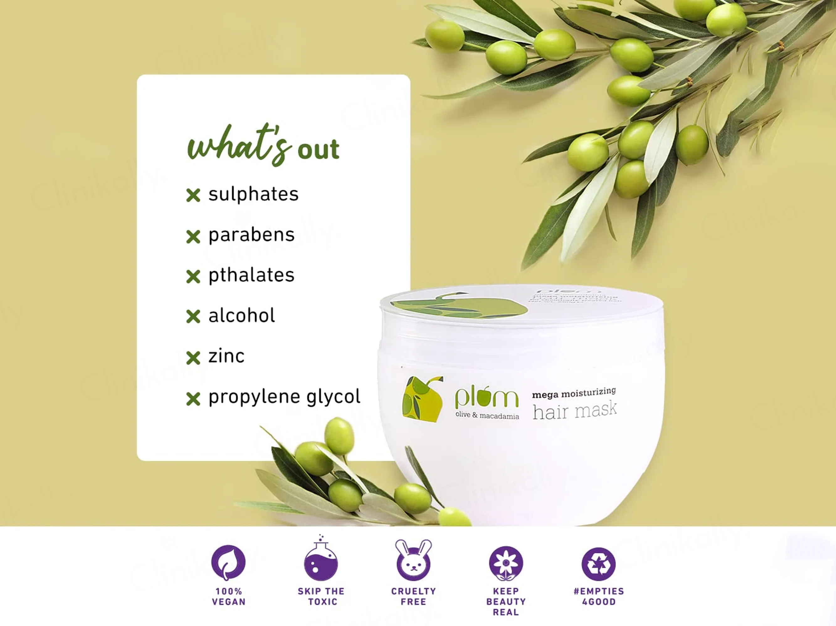 Plum Olive & Macadamia Mega Moisturizing Hair Mask - Image 4