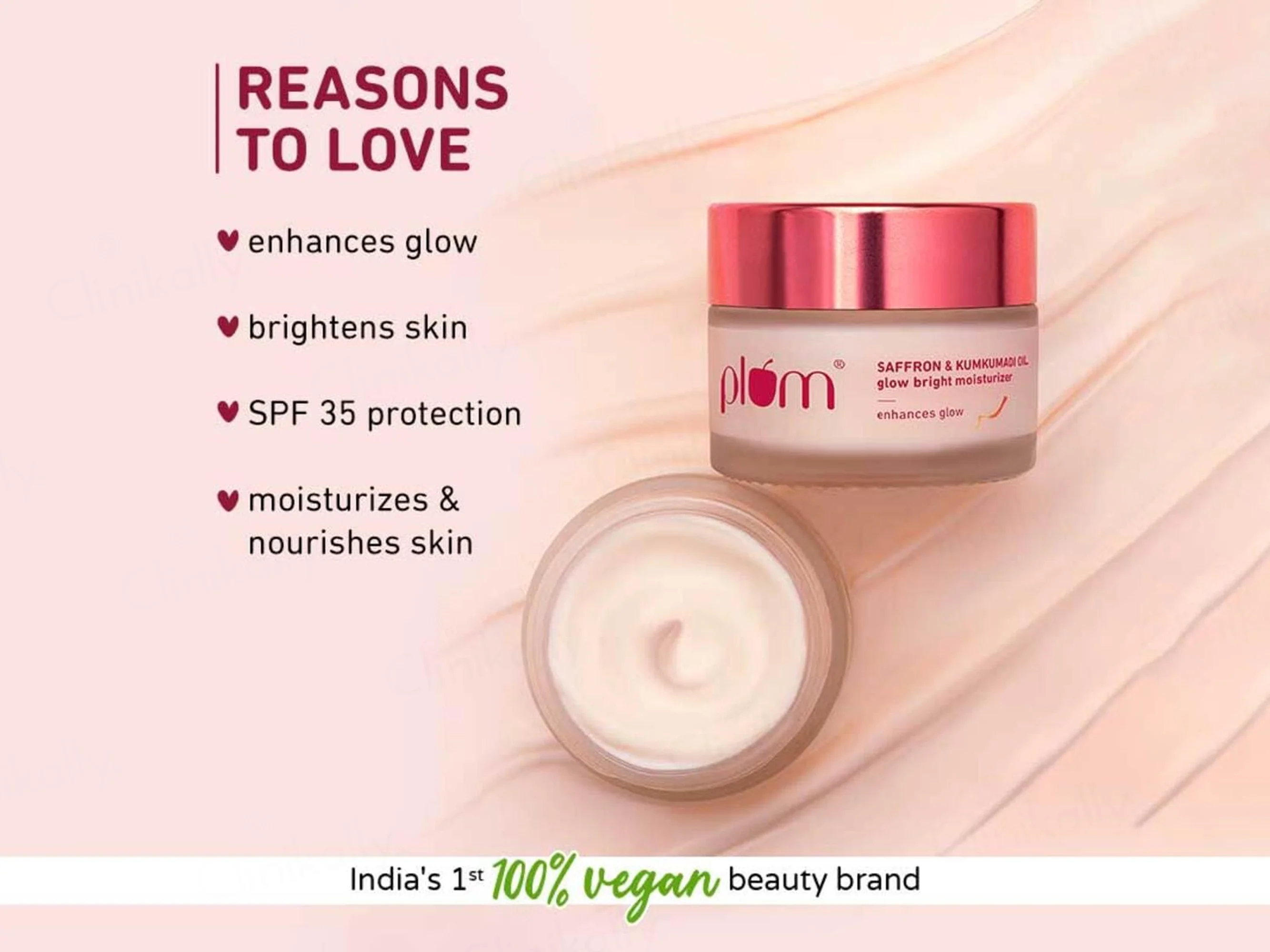 Plum Saffron & Kumkumadi Oil Glow Bright Moisturizer SPF 35 - Image 2