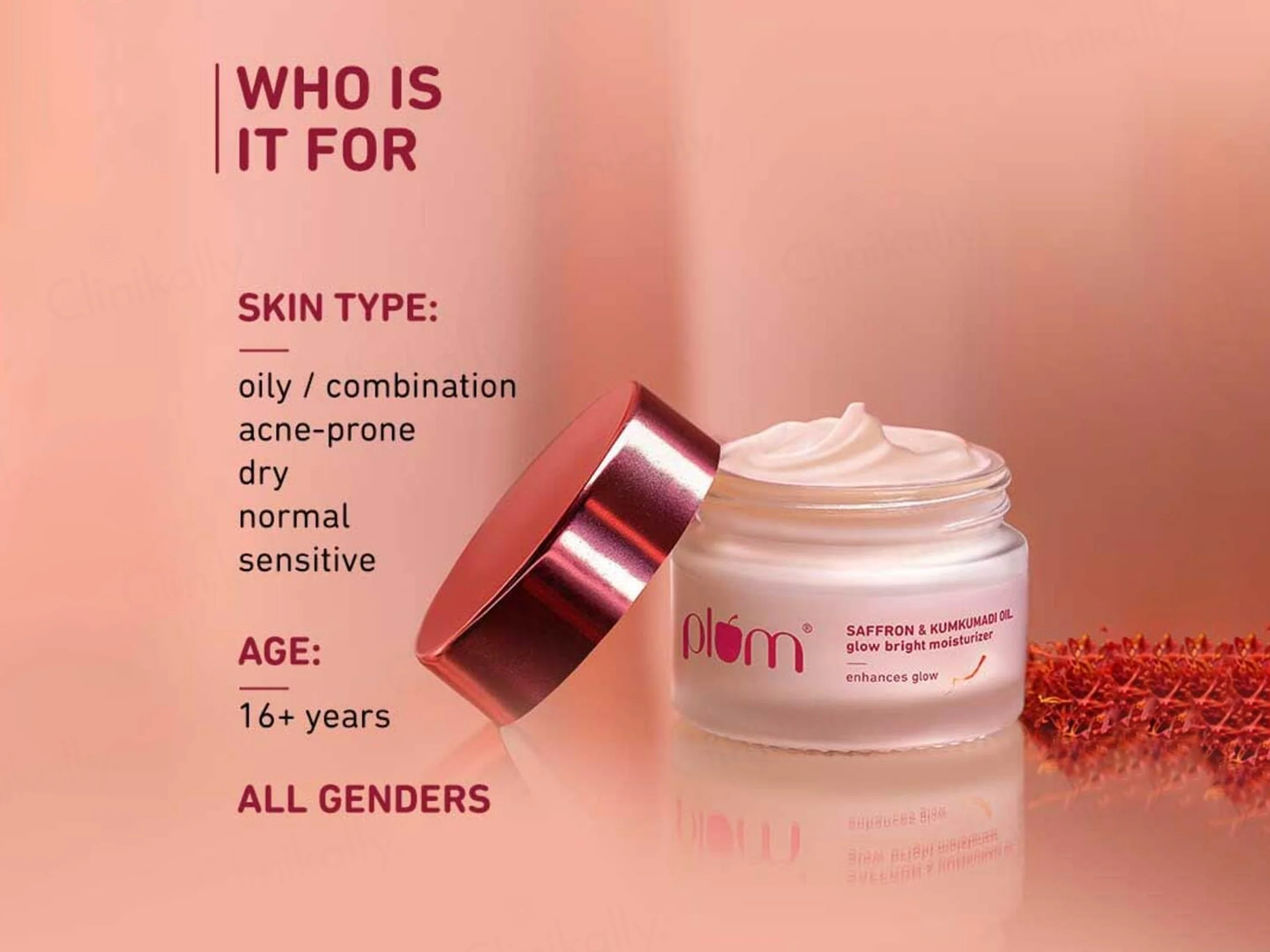 Plum Saffron & Kumkumadi Oil Glow Bright Moisturizer SPF 35 - Image 3