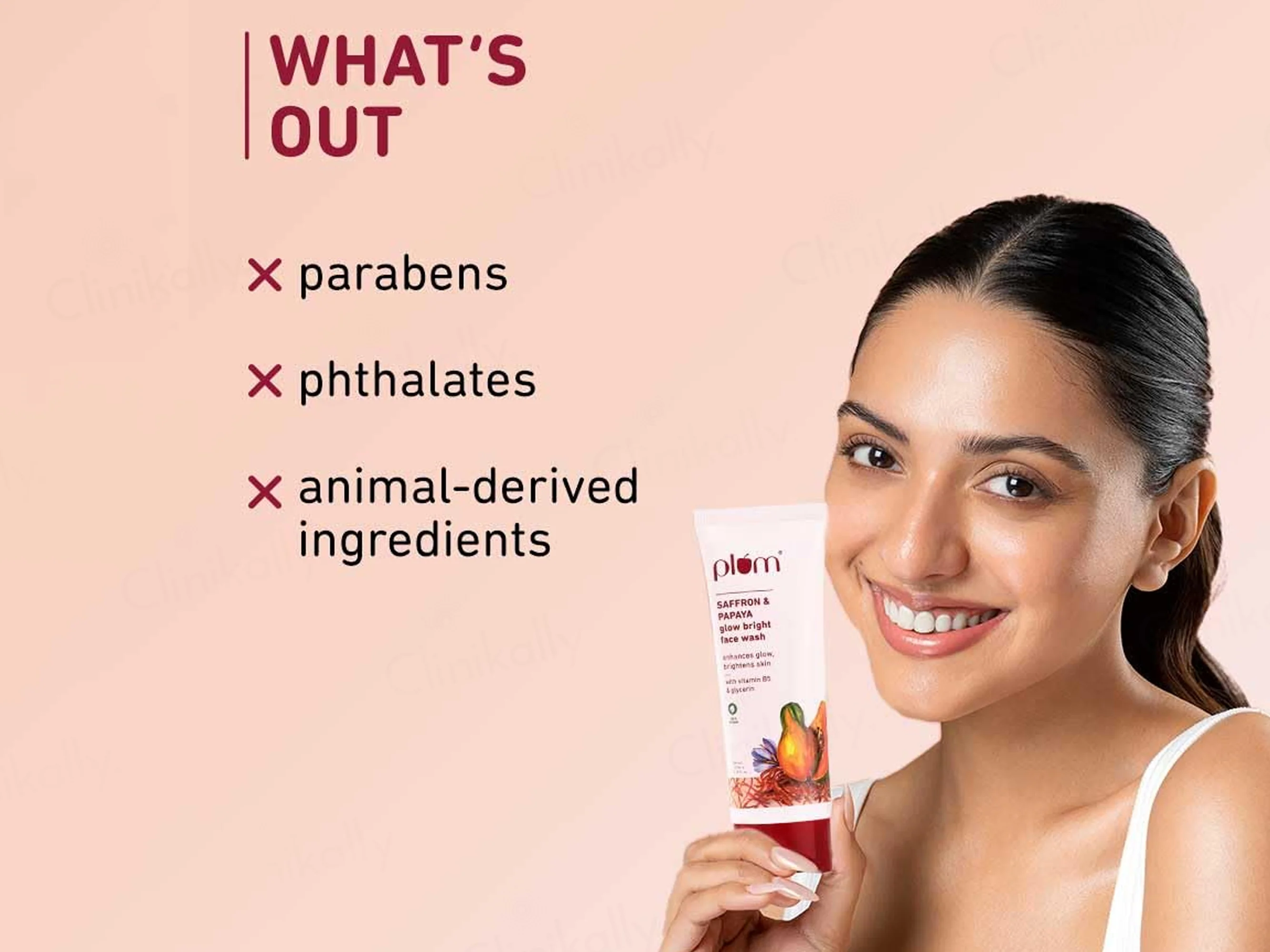 Plum Saffron & Papaya Glow Bright Face Wash With Vitamin B5 & Glycerin - Image 4
