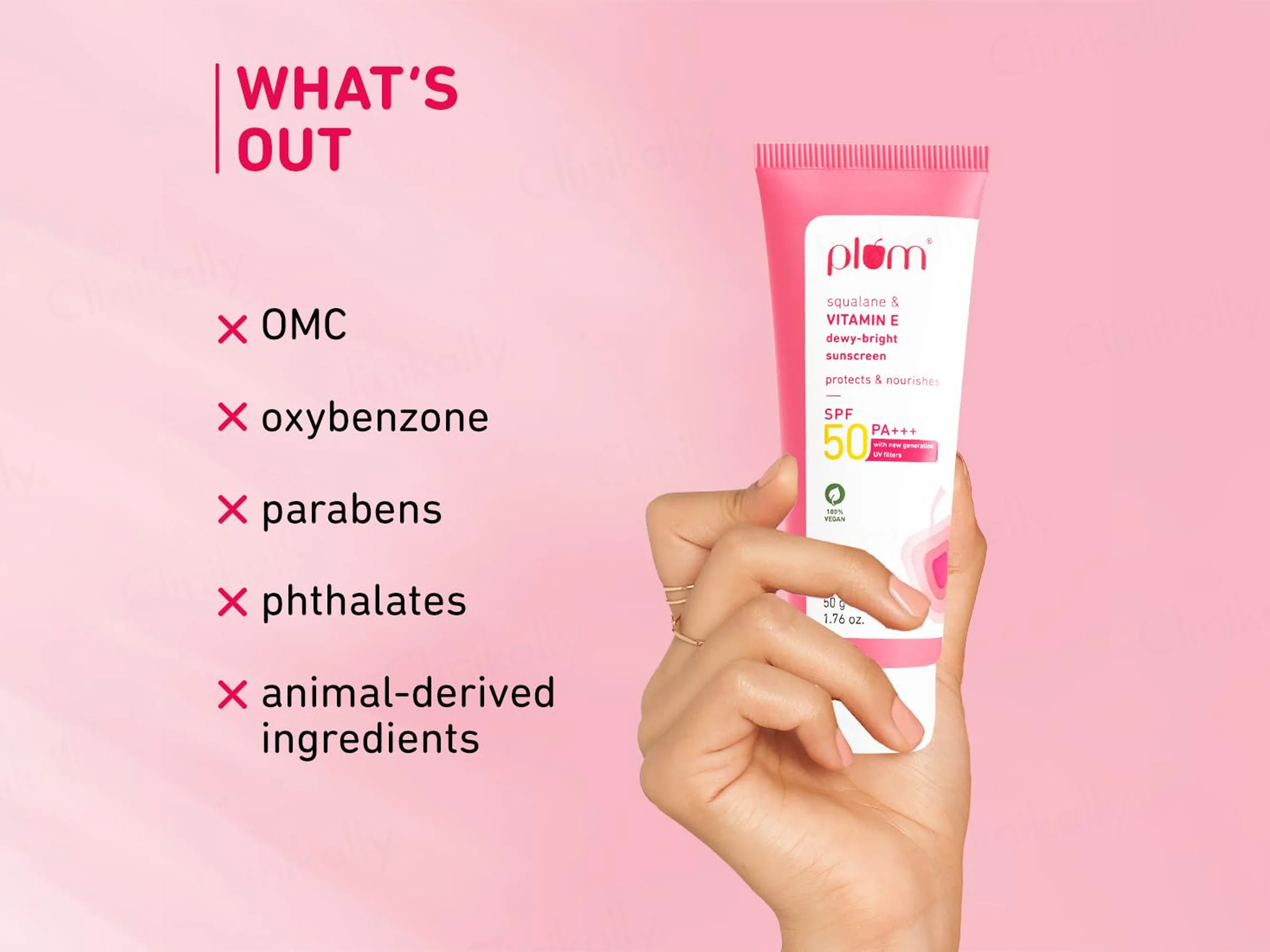 Plum Squalane & Vitamin E Dewy-Bright Sunscreen SPF 50 PA+++ - Image 3