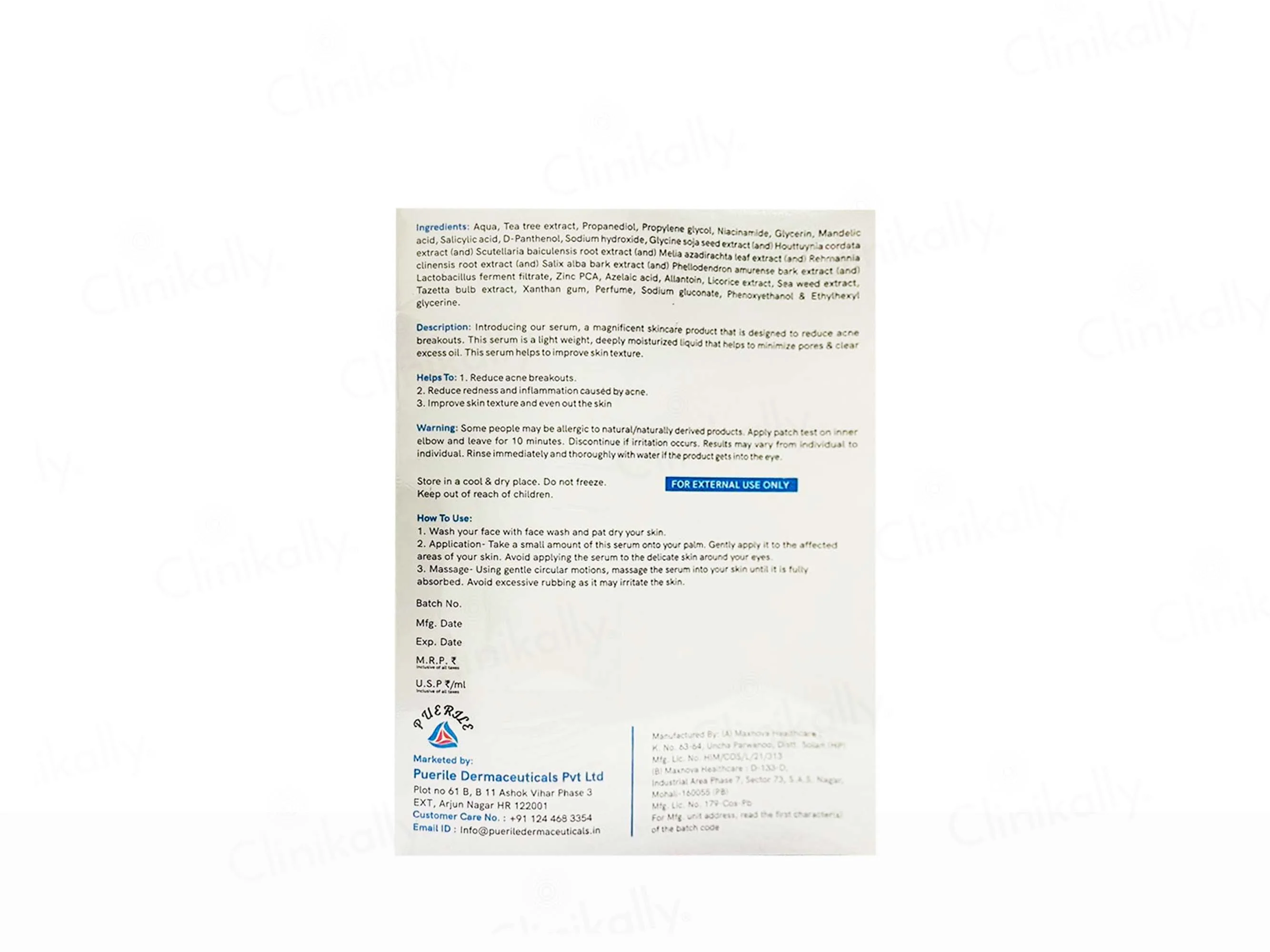 Puerile Acne Serum With Niacinamide - Image 2