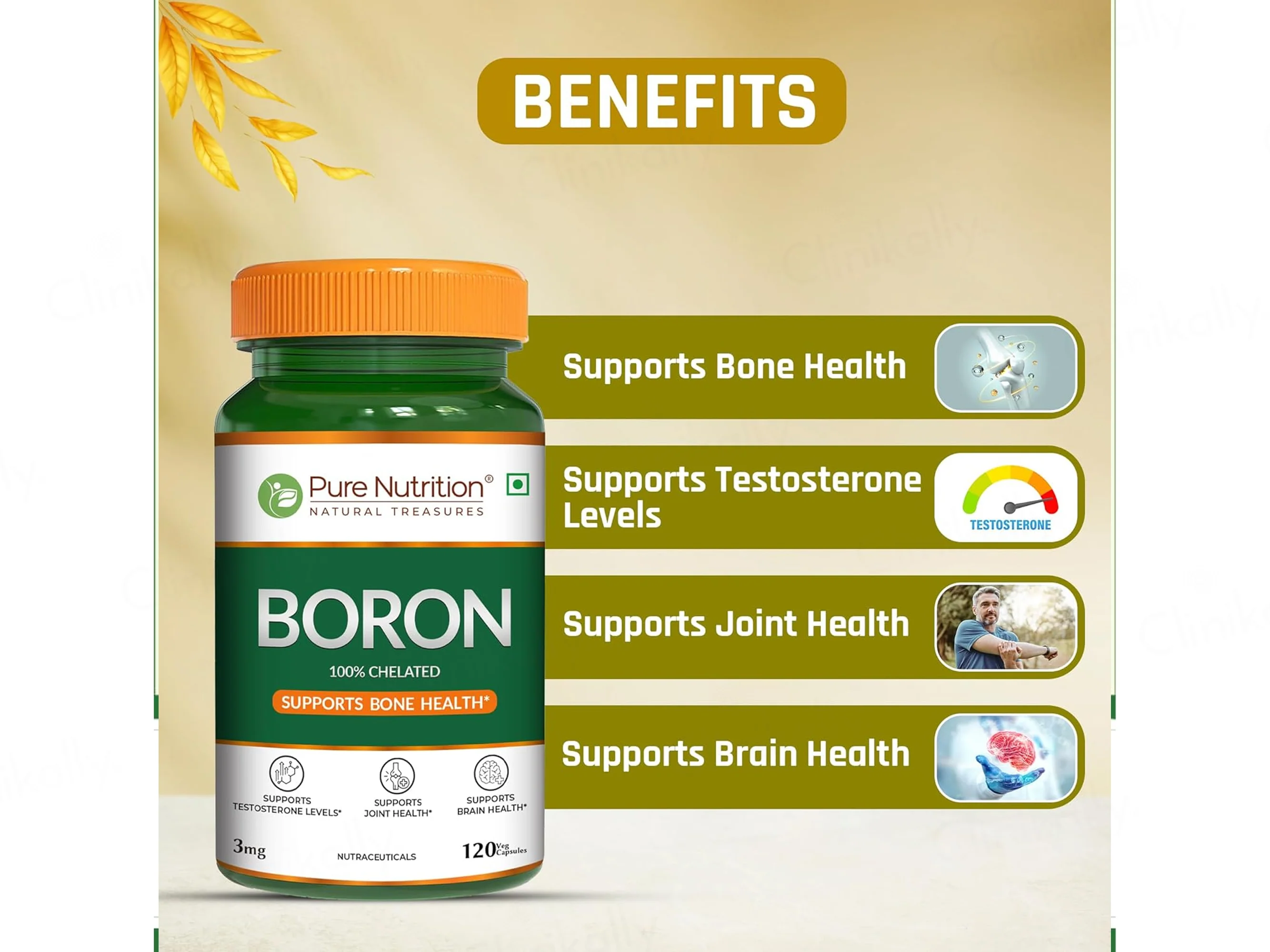 Pure Nutrition 100% Chelated Boron 3mg Veg Capsule - Image 3