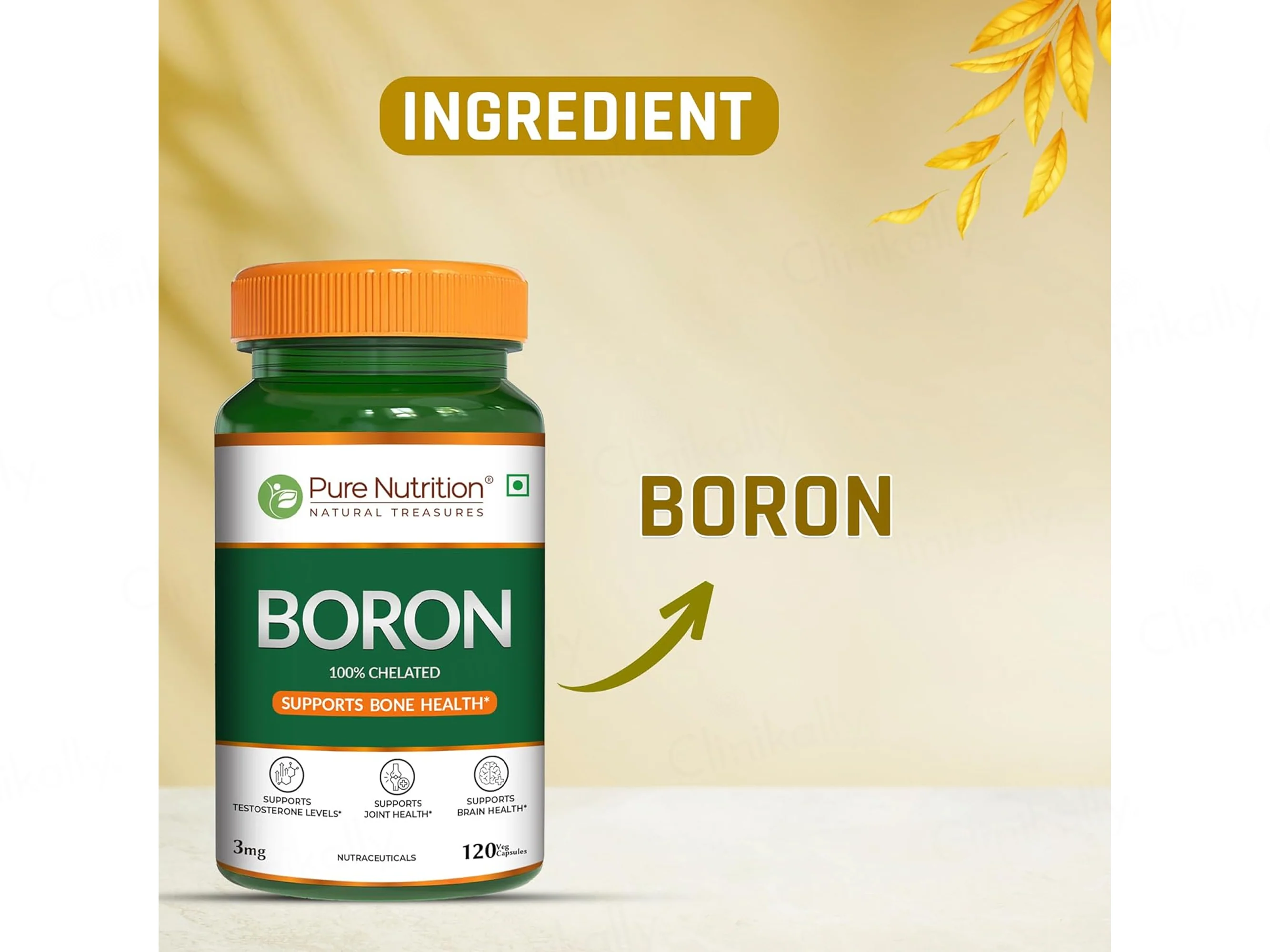 Pure Nutrition 100% Chelated Boron 3mg Veg Capsule - Image 4