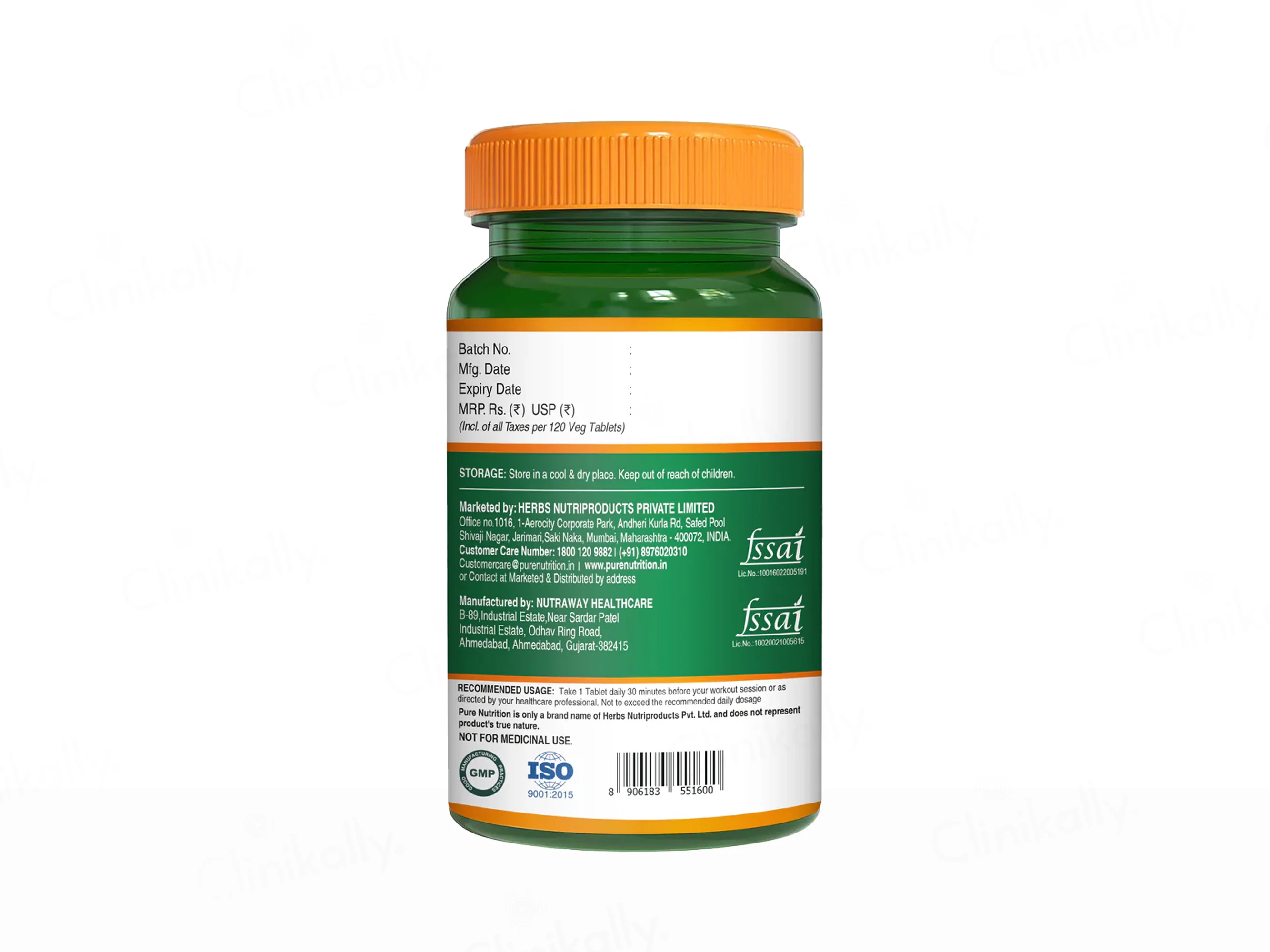 Pure Nutrition 100% Pure Caffeine 200mg Veg Tablet - Image 7