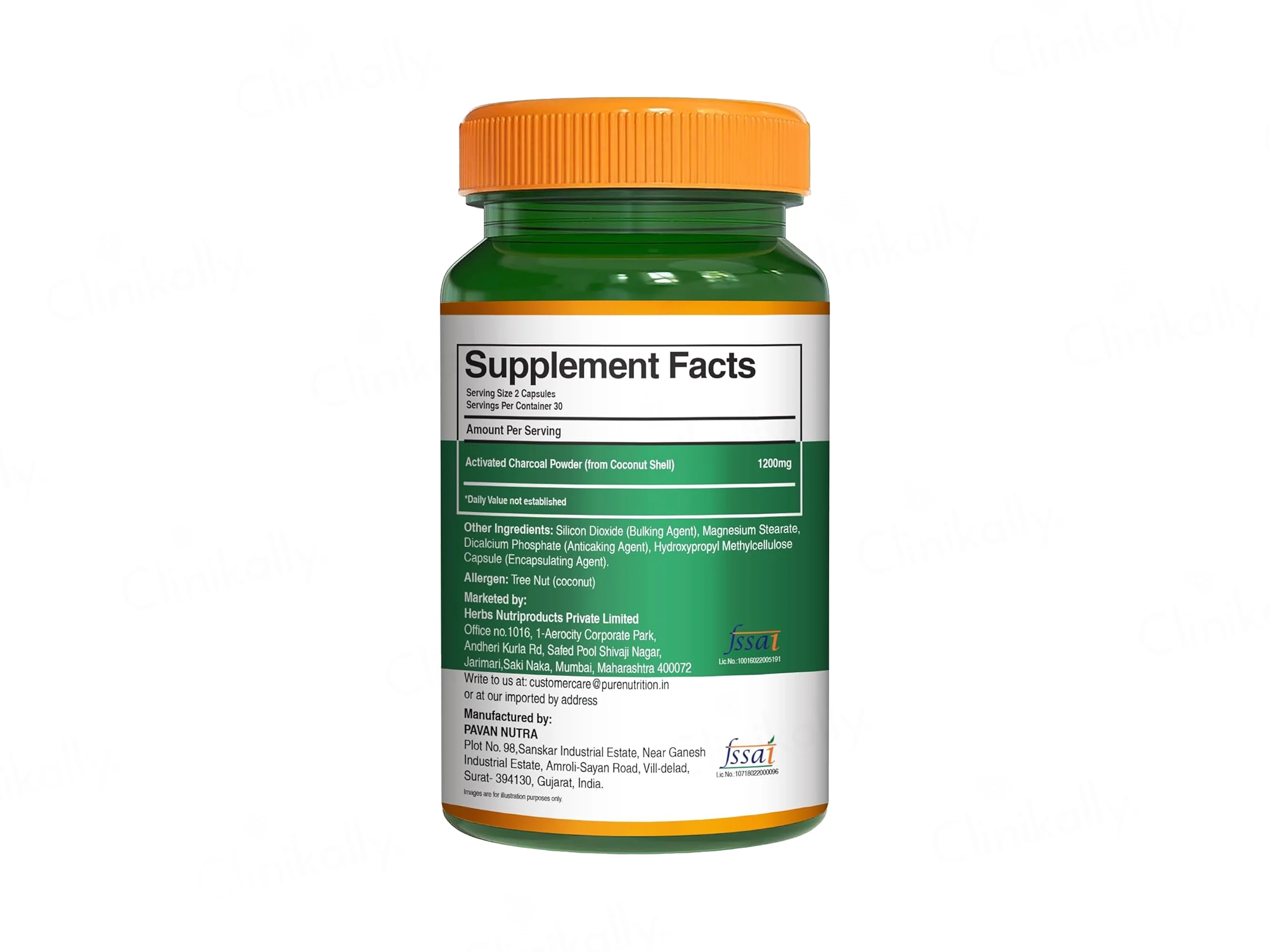 Pure Nutrition Activated Charcoal 1200mg Veg Capsule - Image 8