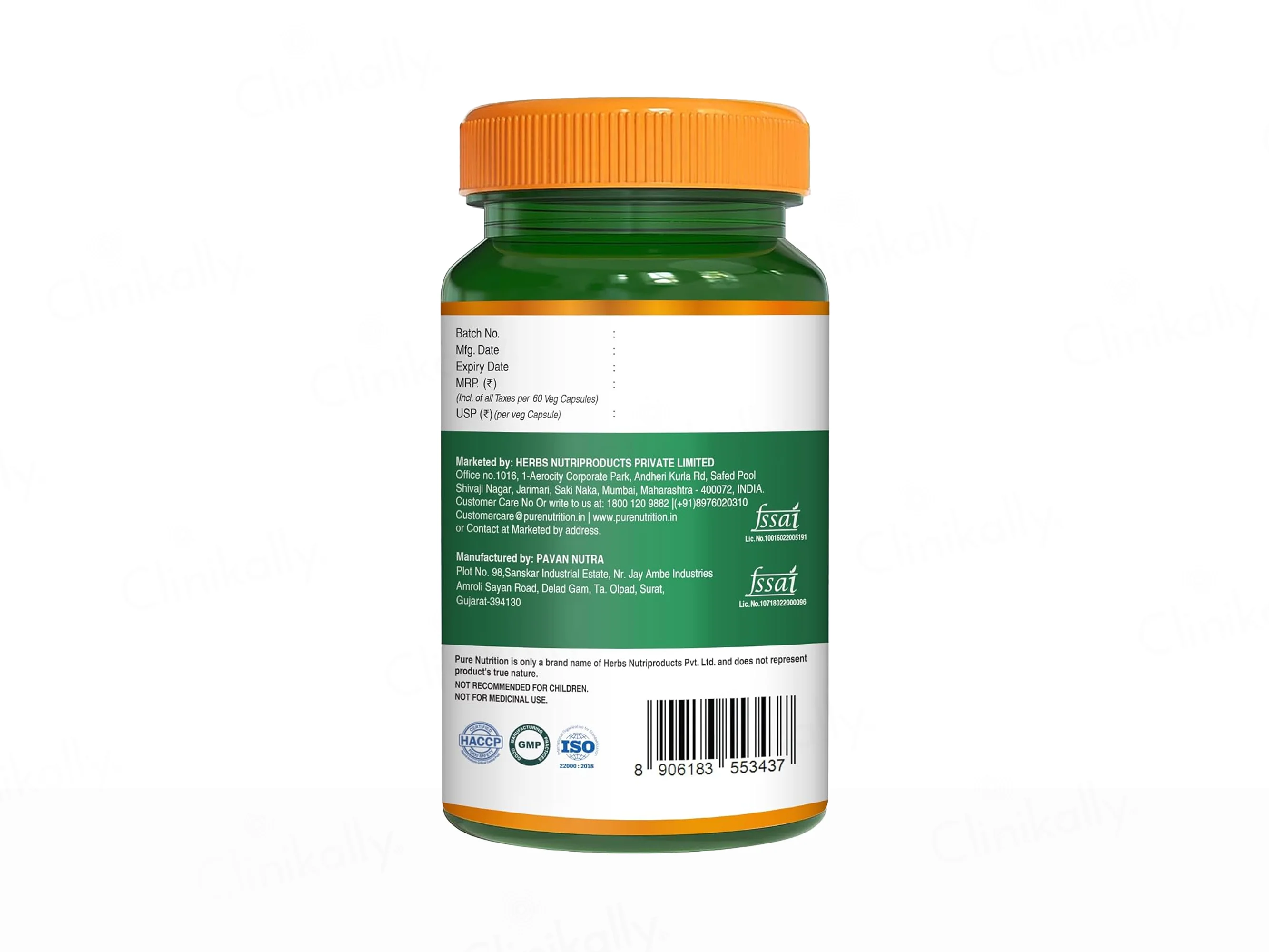 Pure Nutrition Betaine HCL 650mg Veg Capsule - Image 8