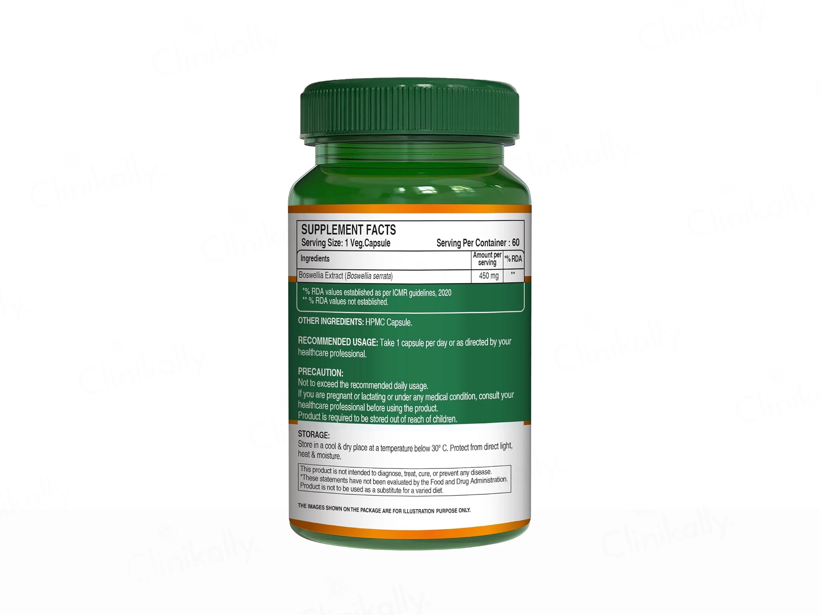 Pure Nutrition Boswellia Extract 450mg Veg Capsule - Image 7