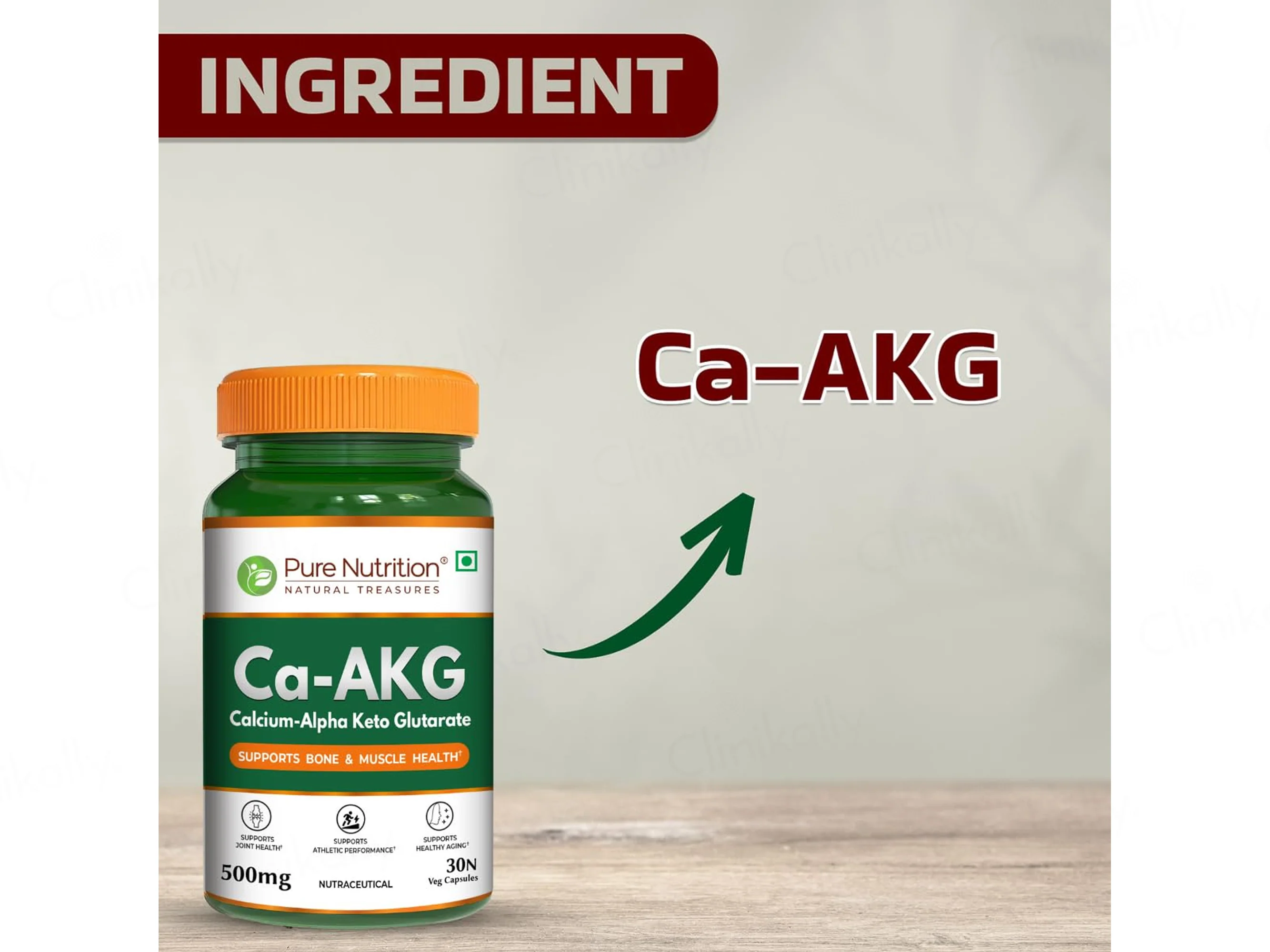 Pure Nutrition Ca-AKG 500mg Veg Capsule - Image 4