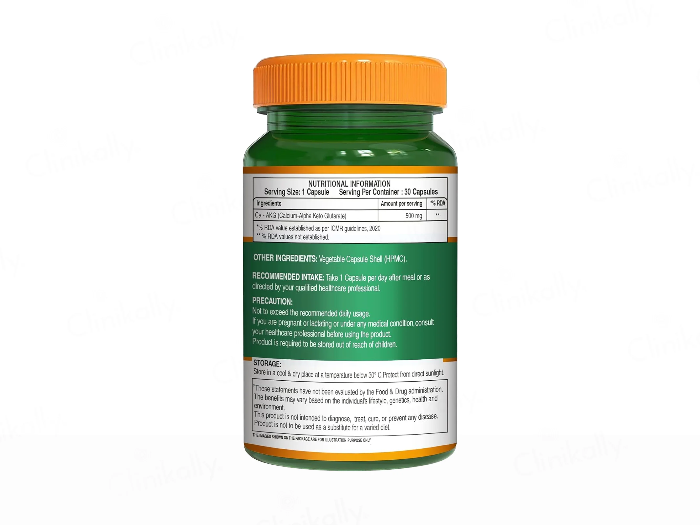 Pure Nutrition Ca-AKG 500mg Veg Capsule - Image 7